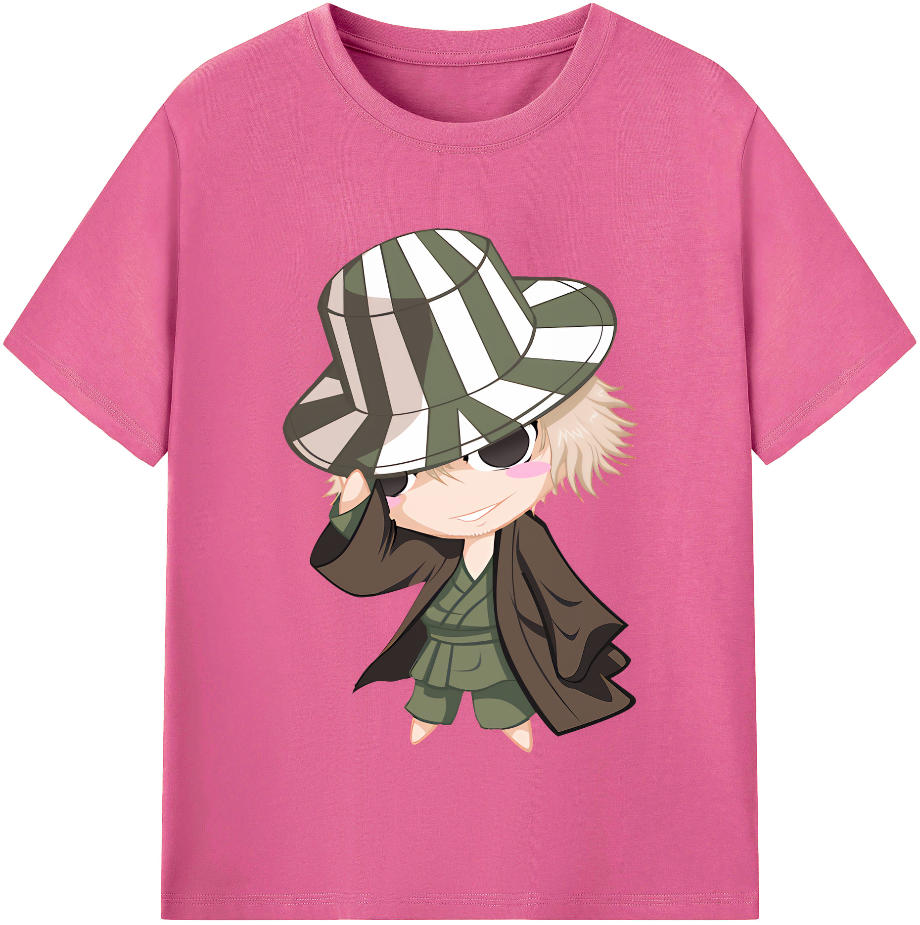 （画像用） "ブリーチ 浦原 喜助（うらはら きすけ） BLEACH Urahara Kisuke " レディースカジュアルプリントTシャツ（綿100％）