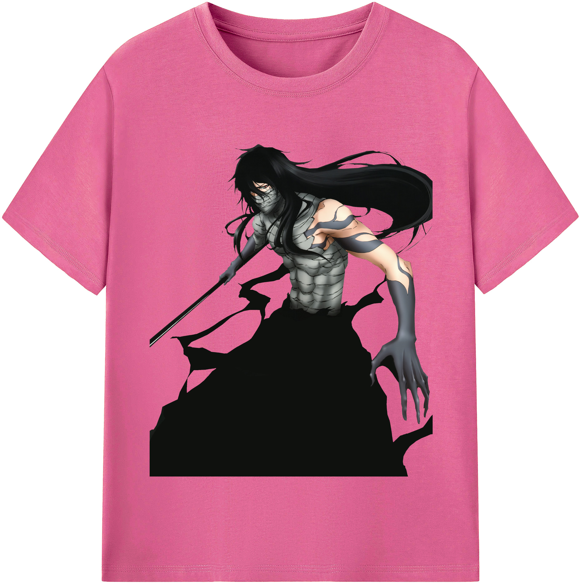 （画像用） ブリーチ 黒崎一護（くろさき いちご）BLEACH Kurosaki Ichigo レディースカジュアルプリントTシャツ（綿100％）