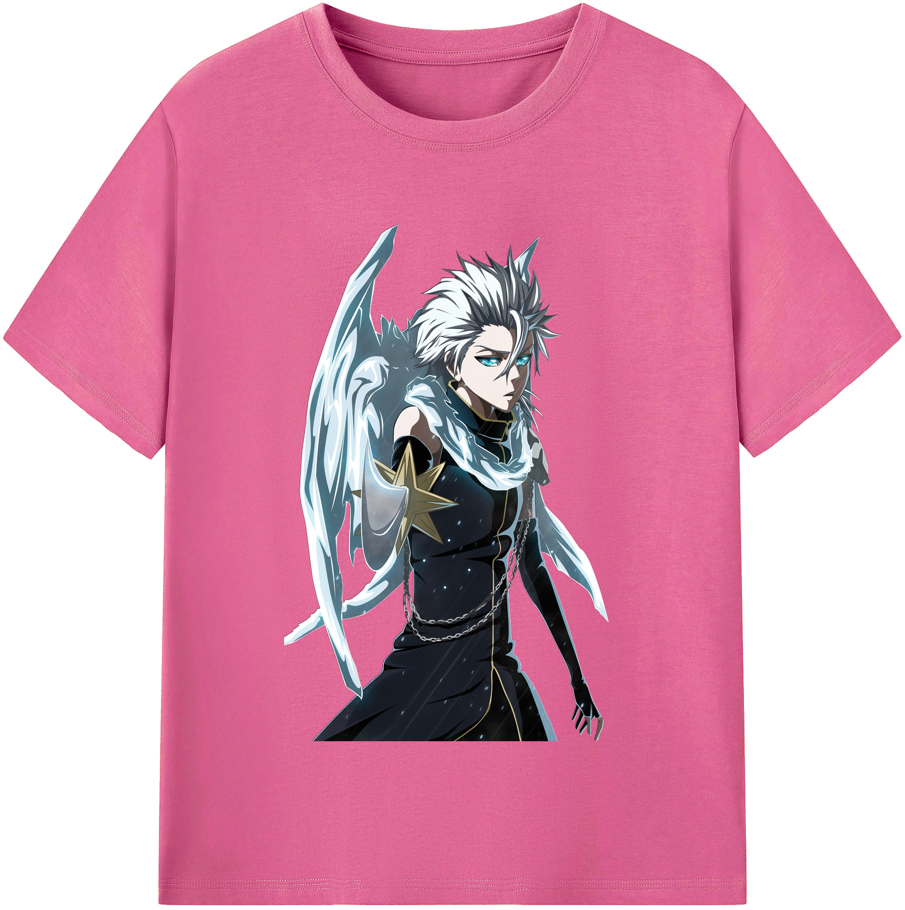 （画像用） ブリーチ 日番谷冬獅郎（ひつがや とうしろう） BLEACH Hitsugaya Toushirou レディースカジュアルプリントTシャツ（綿100％）