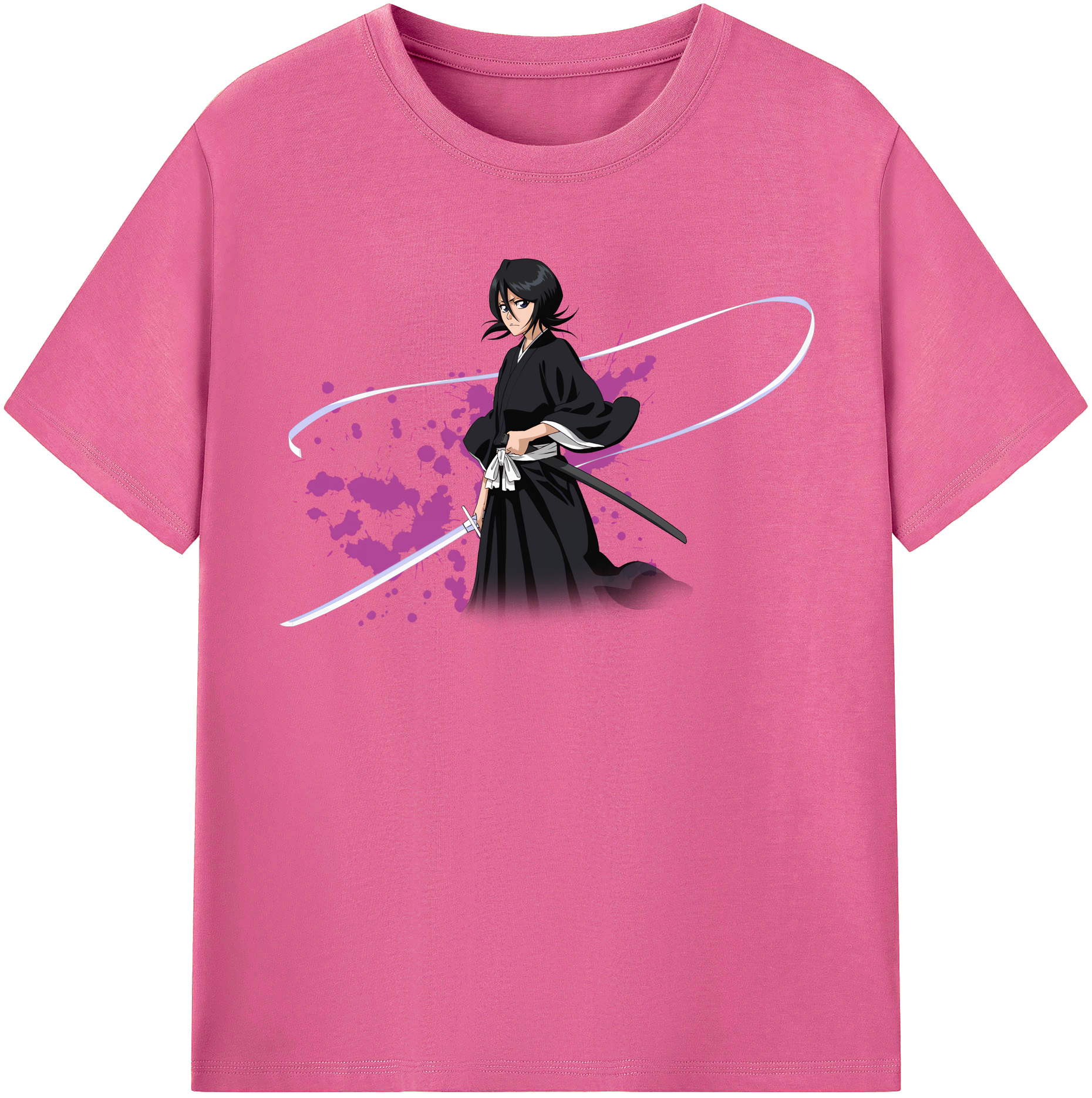 （画像用） ブリーチ 朽木ルキア BLEACH Kuchiki Rukia レディースカジュアルプリントTシャツ（綿100％）