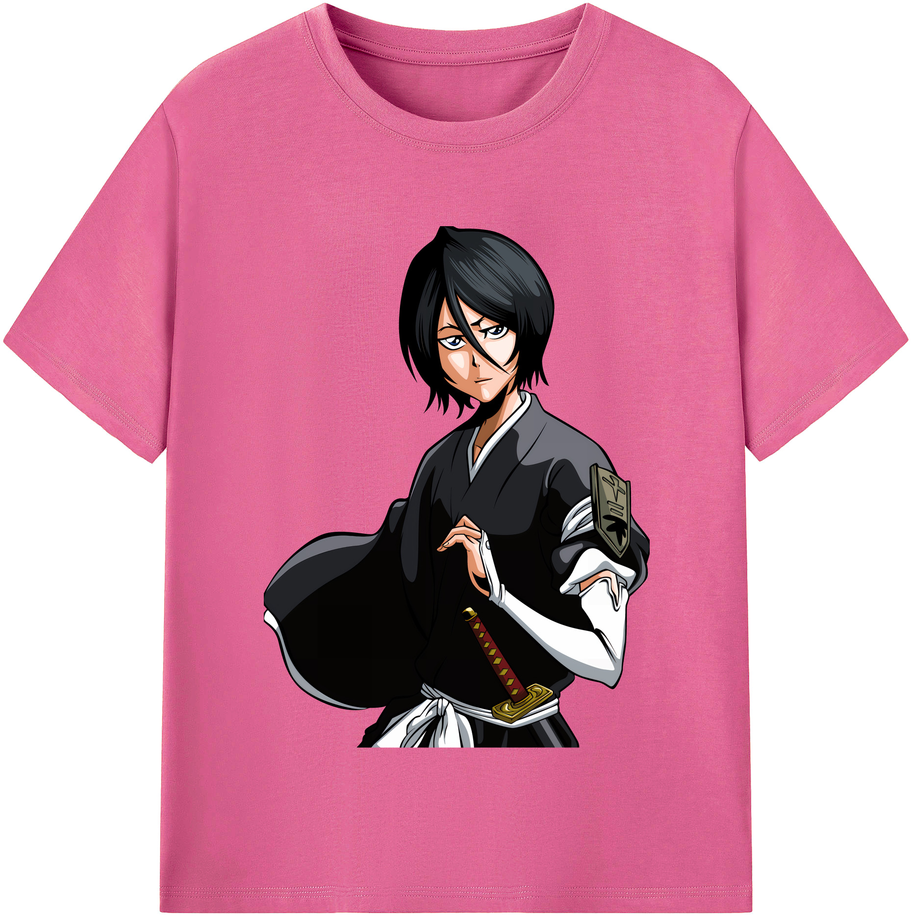 （画像用） ブリーチ 朽木ルキア BLEACH Kuchiki Rukia レディースカジュアルプリントTシャツ（綿100％）