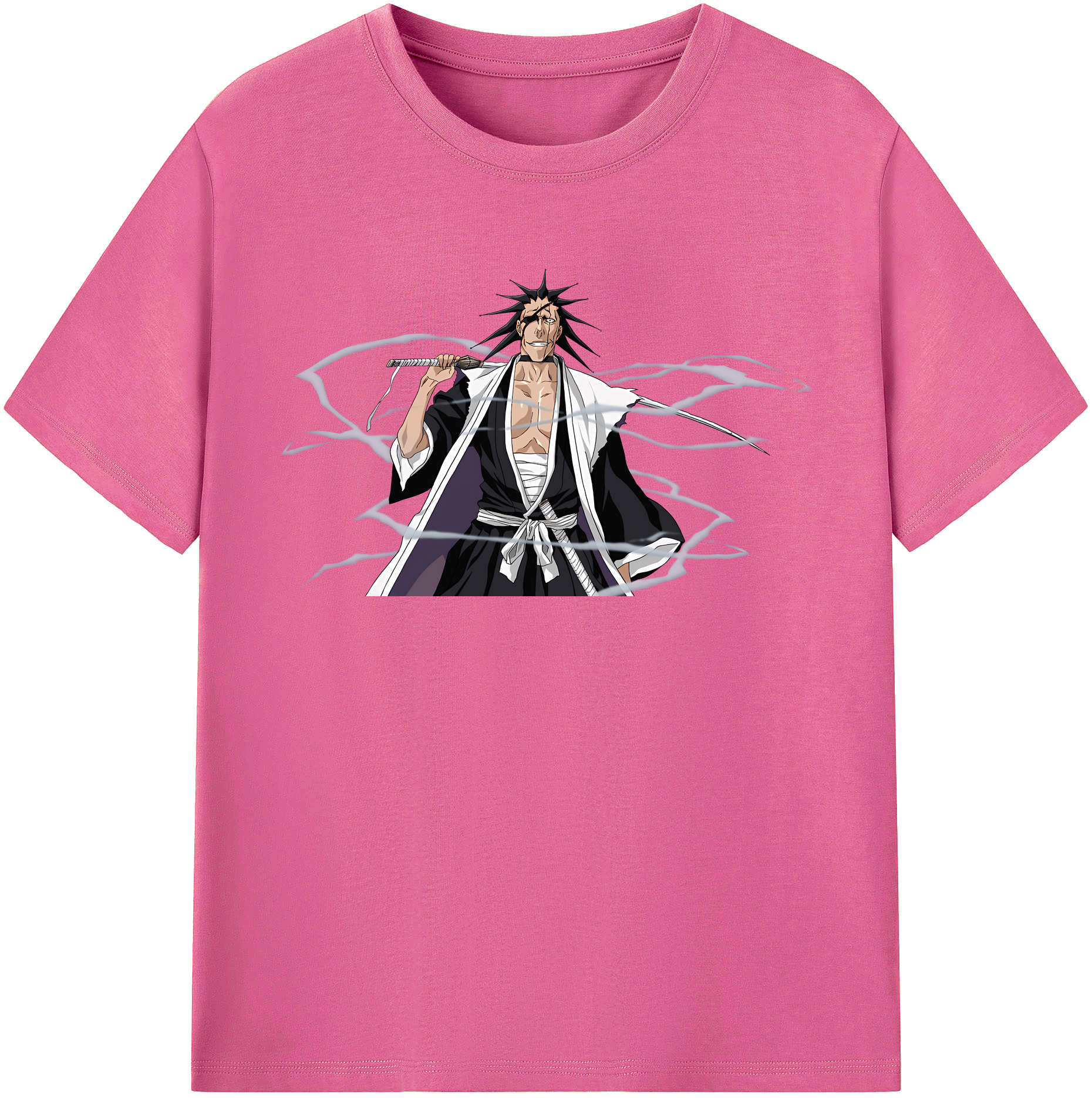 （画像用） ブリーチ ざらき けんぱち BLEACH Zaraki Kenpachi レディースカジュアルプリントTシャツ（綿100％）