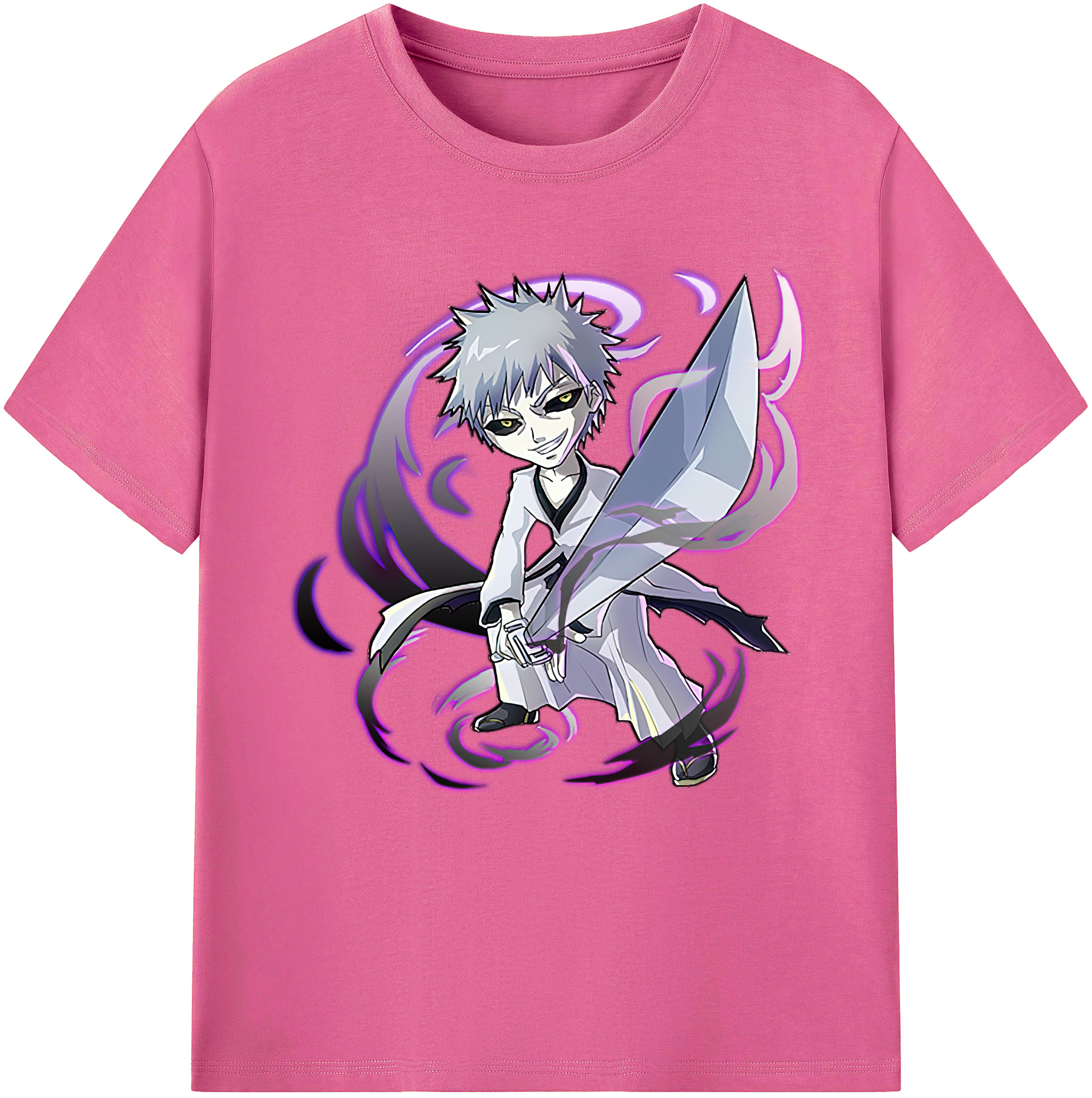 （画像用） ブリーチ 黒崎一護（くろさき いちご）BLEACH Kurosaki Ichigo レディースカジュアルプリントTシャツ（綿100％）