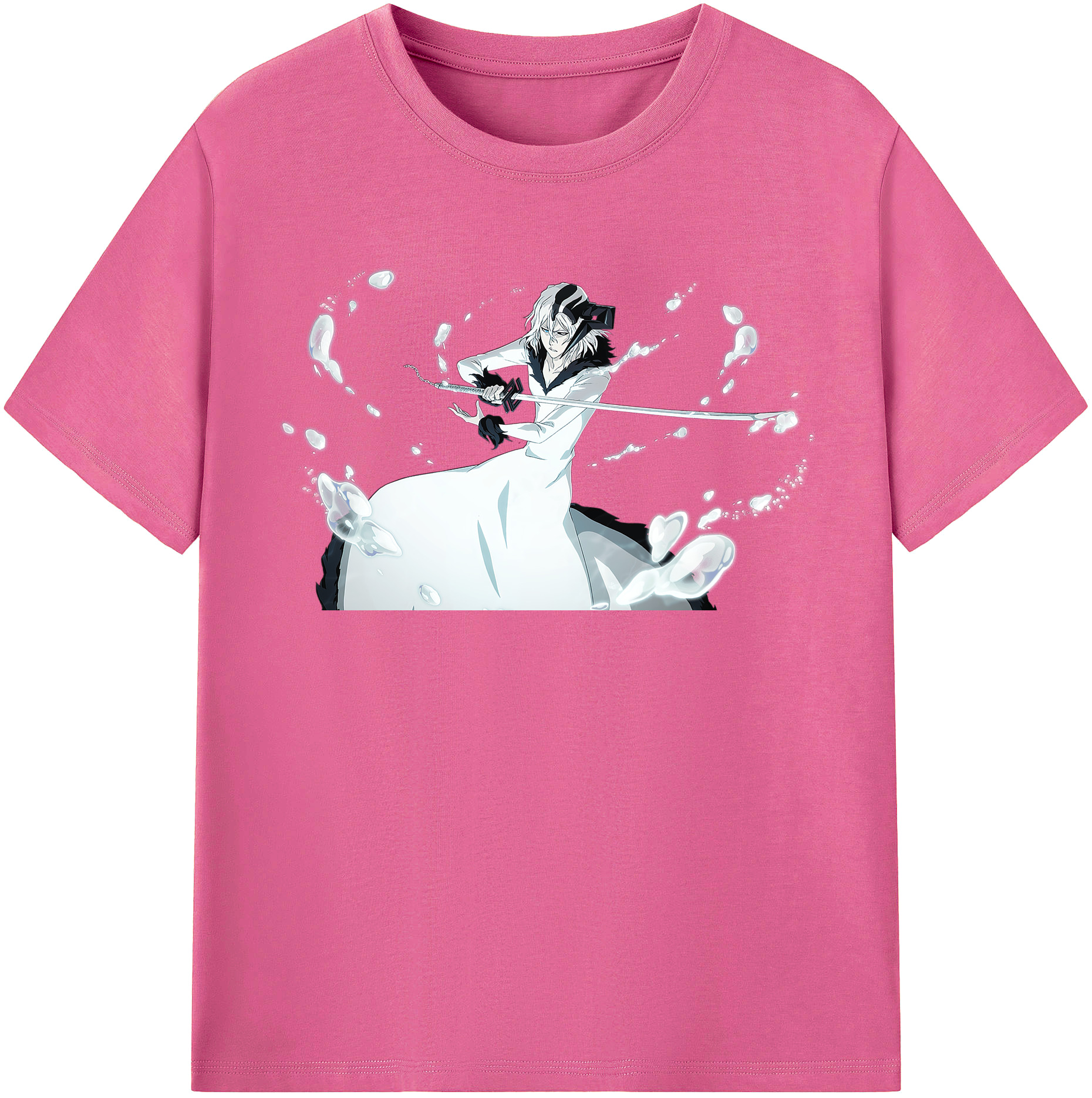 （画像用） ブリーチ 黒崎一護（くろさき いちご）BLEACH Kurosaki Ichigo レディースカジュアルプリントTシャツ（綿100％）