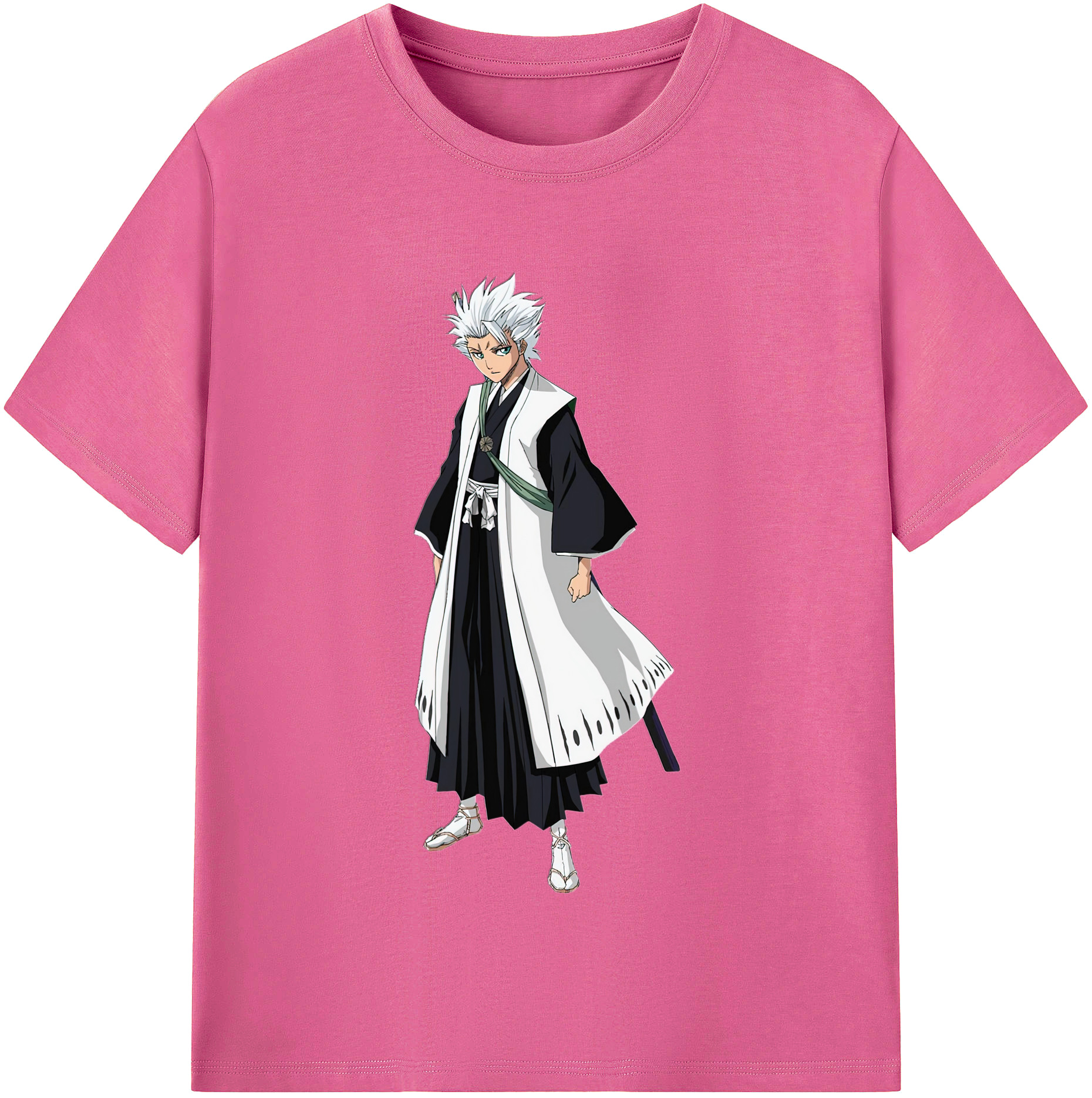 （画像用） ブリーチ 日番谷冬獅郎（ひつがや とうしろう） BLEACH Hitsugaya Toushirou レディースカジュアルプリントTシャツ（綿100％）