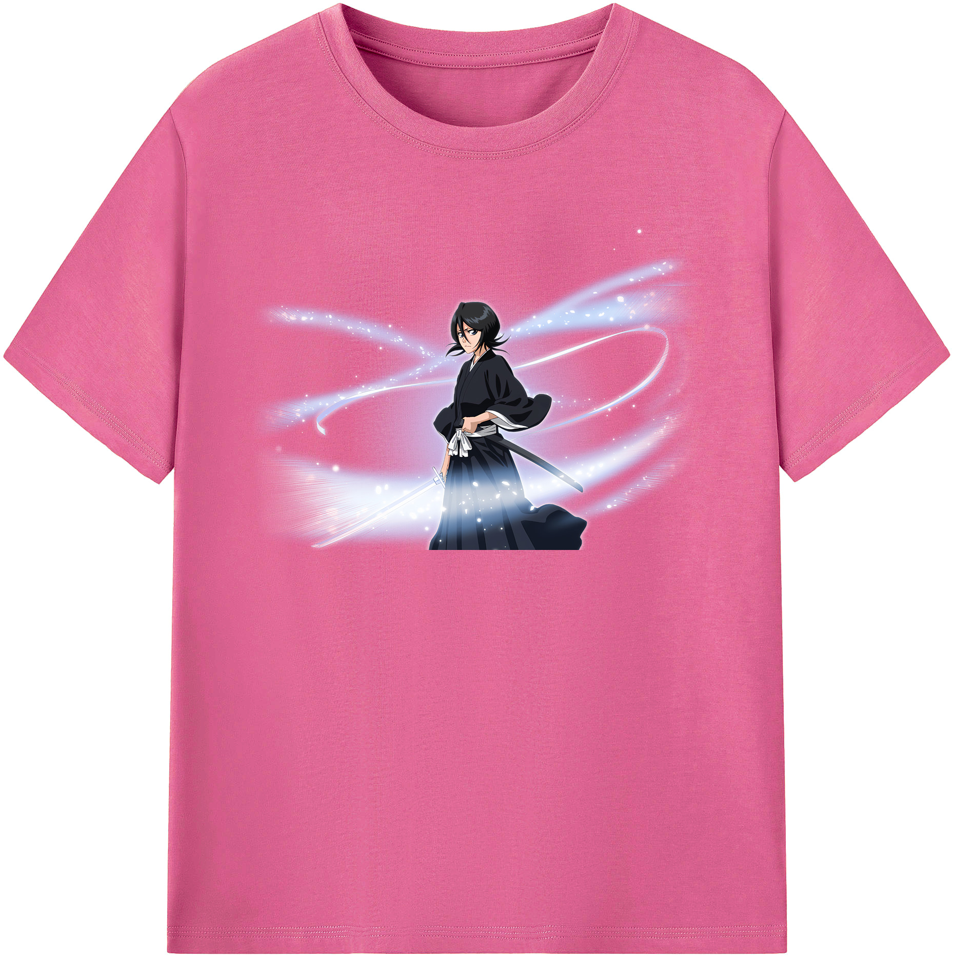 （画像用） ブリーチ 朽木ルキア BLEACH Kuchiki Rukia レディースカジュアルプリントTシャツ（綿100％）