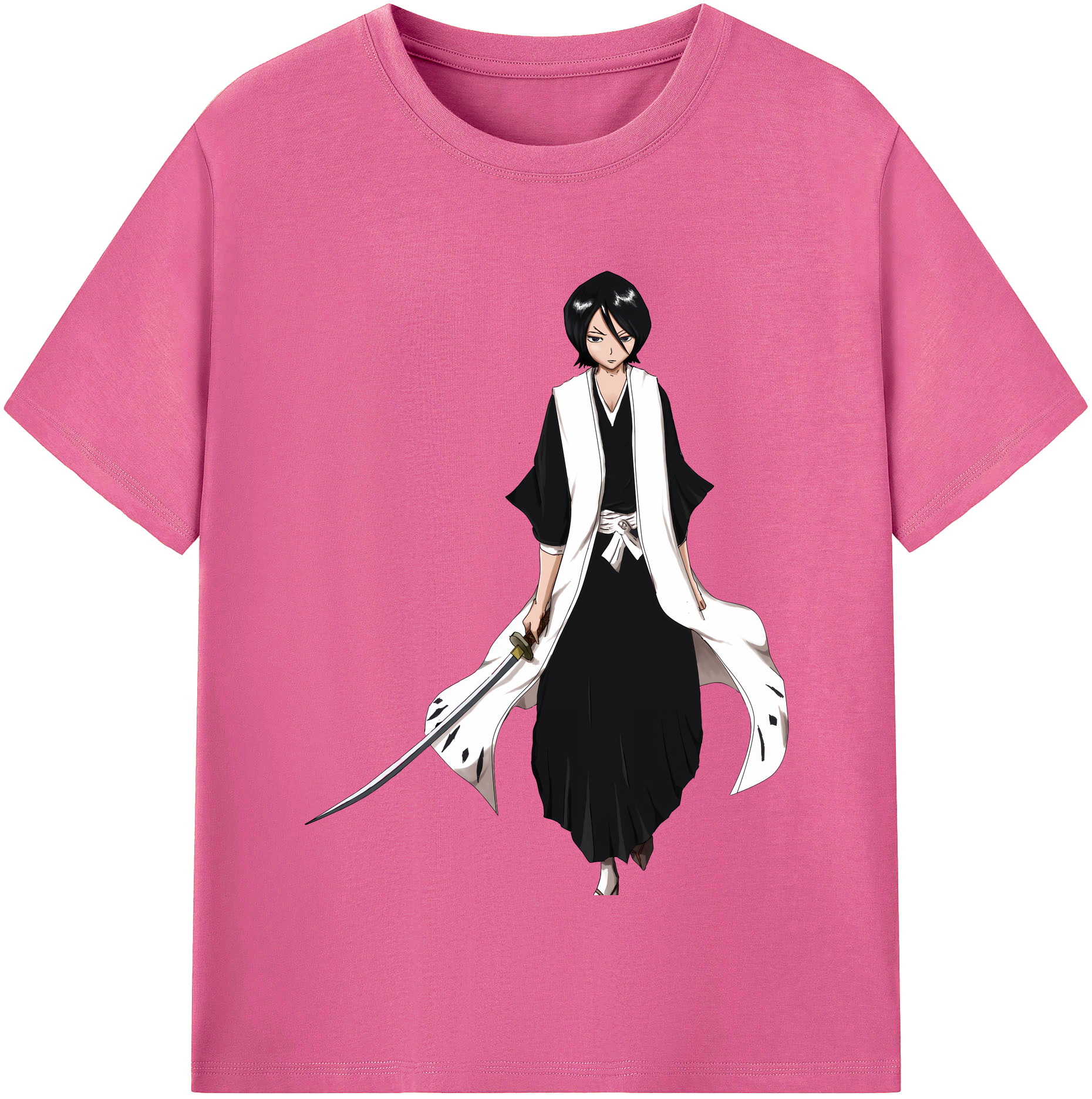 （画像用） ブリーチ 朽木ルキア BLEACH Kuchiki Rukia レディースカジュアルプリントTシャツ（綿100％）