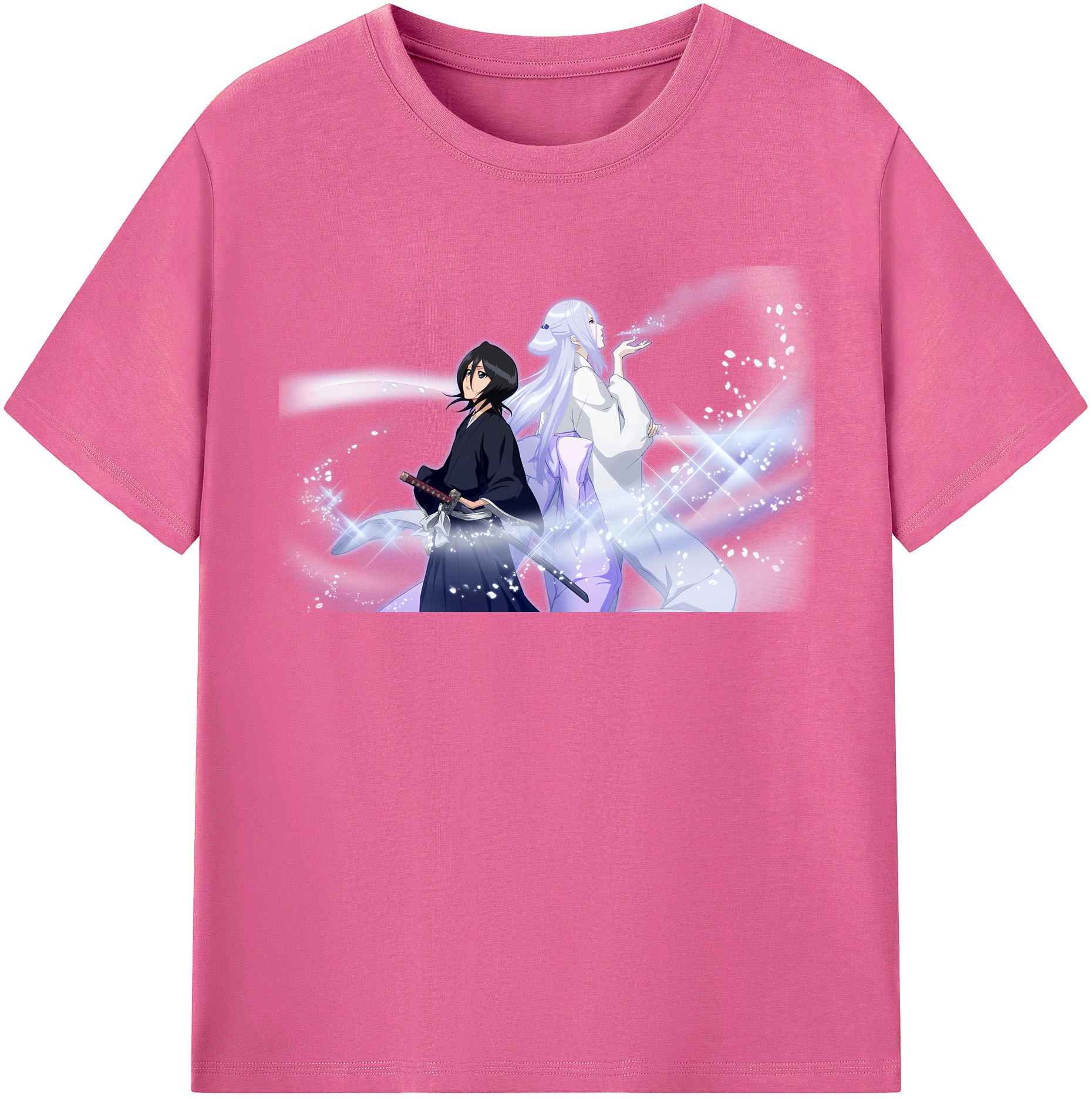 （画像用） ブリーチ 朽木ルキア BLEACH Kuchiki Rukia レディースカジュアルプリントTシャツ（綿100％）