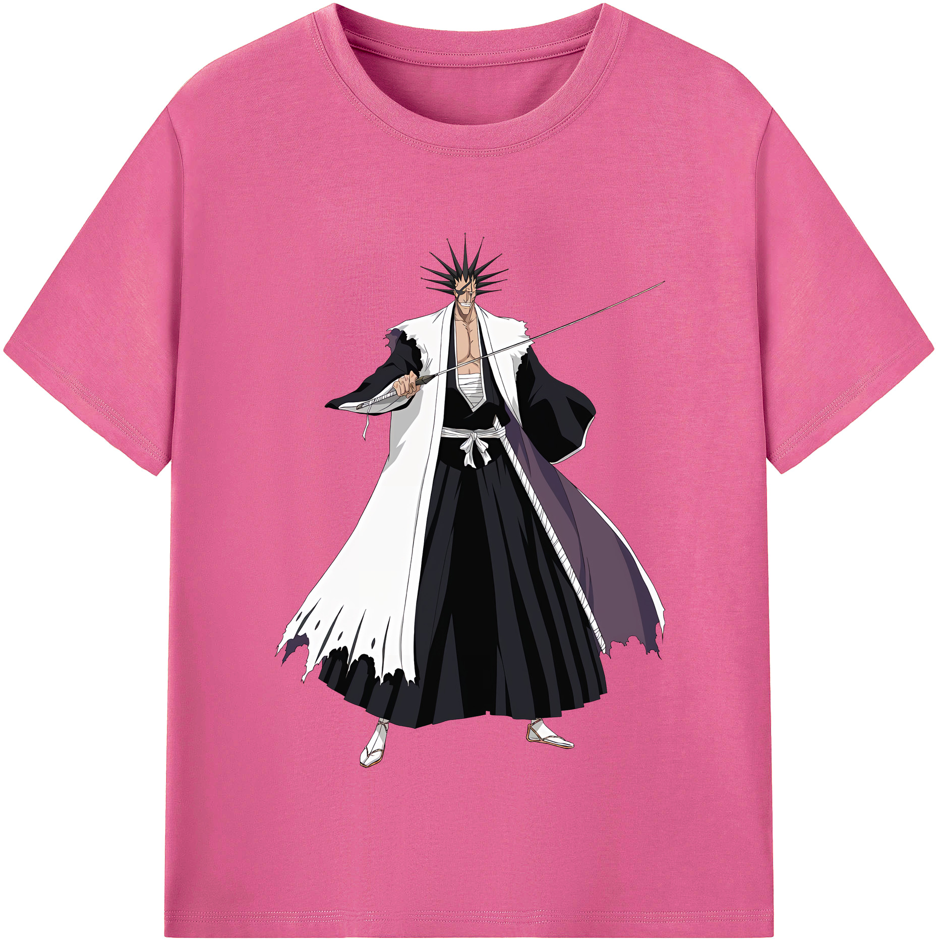 （画像用） ブリーチ ざらき けんぱち BLEACH Zaraki Kenpachi レディースカジュアルプリントTシャツ（綿100％）