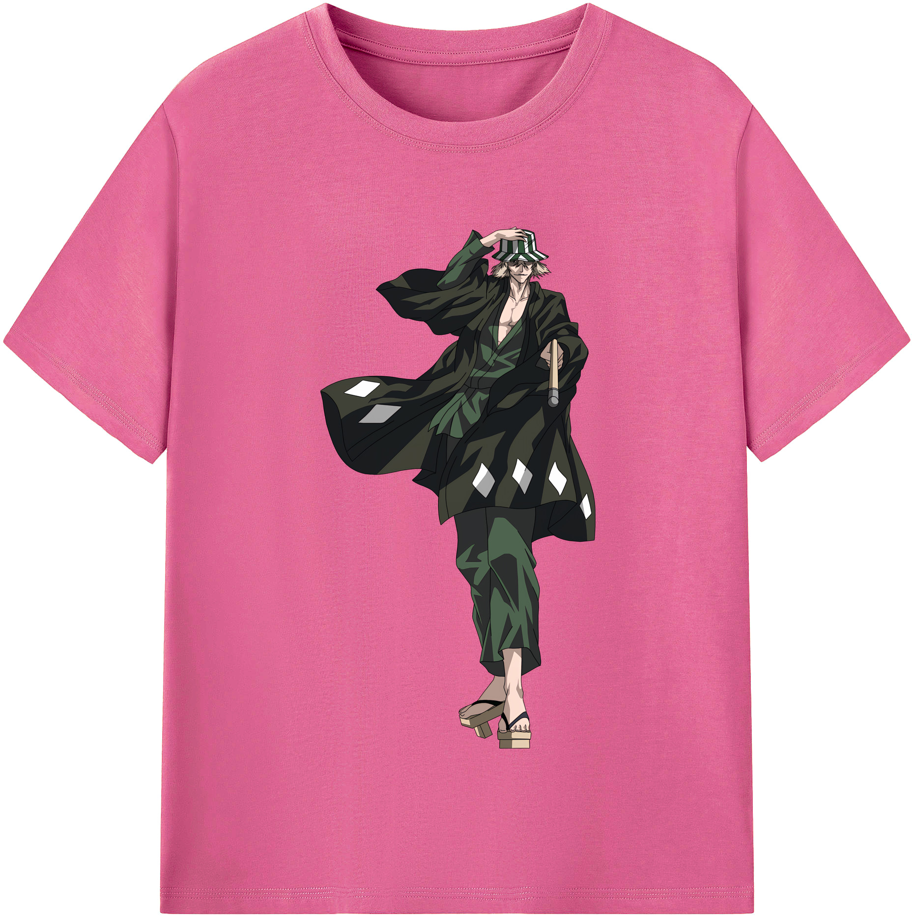 （画像用） "ブリーチ 浦原 喜助（うらはら きすけ） BLEACH Urahara Kisuke " レディースカジュアルプリントTシャツ（綿100％）