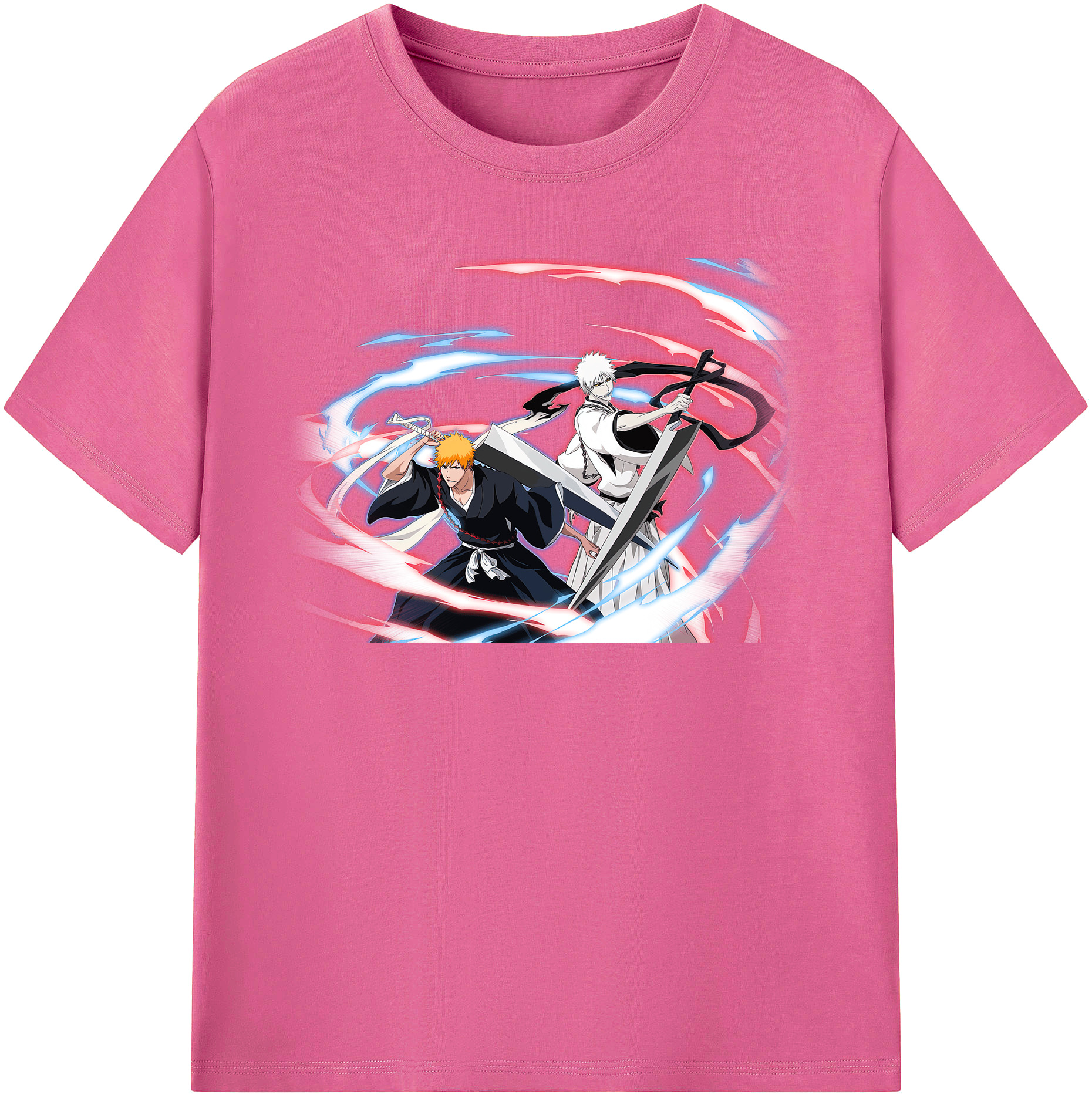 （画像用） ブリーチ 黒崎一護（くろさき いちご）BLEACH Kurosaki Ichigo レディースカジュアルプリントTシャツ（綿100％）