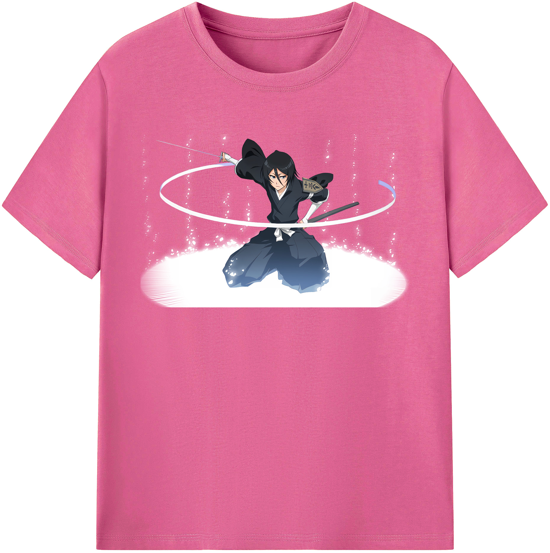 （画像用） ブリーチ 朽木ルキア BLEACH Kuchiki Rukia レディースカジュアルプリントTシャツ（綿100％）