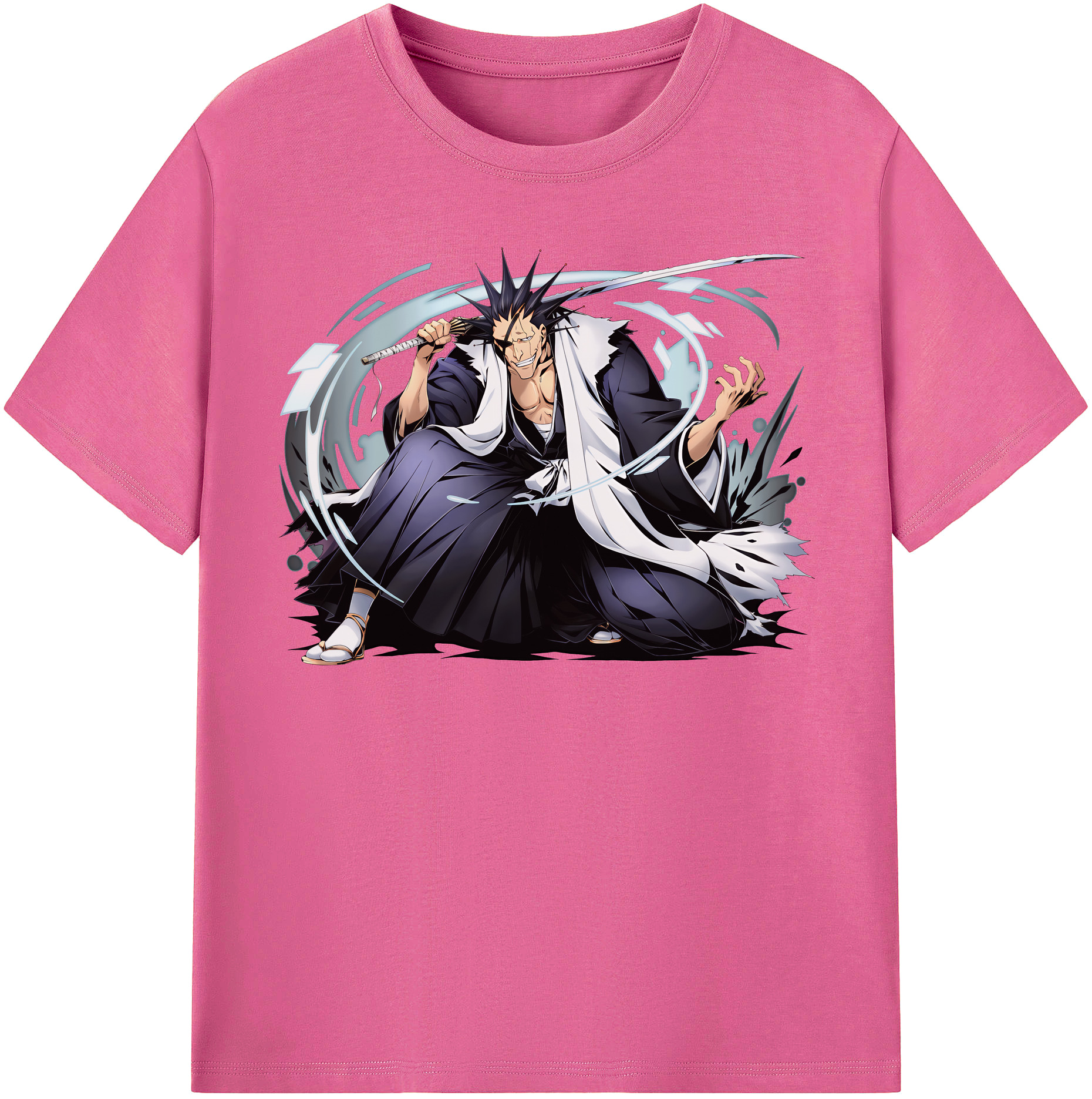 （画像用） ブリーチ ざらき けんぱち BLEACH Zaraki Kenpachi レディースカジュアルプリントTシャツ（綿100％）