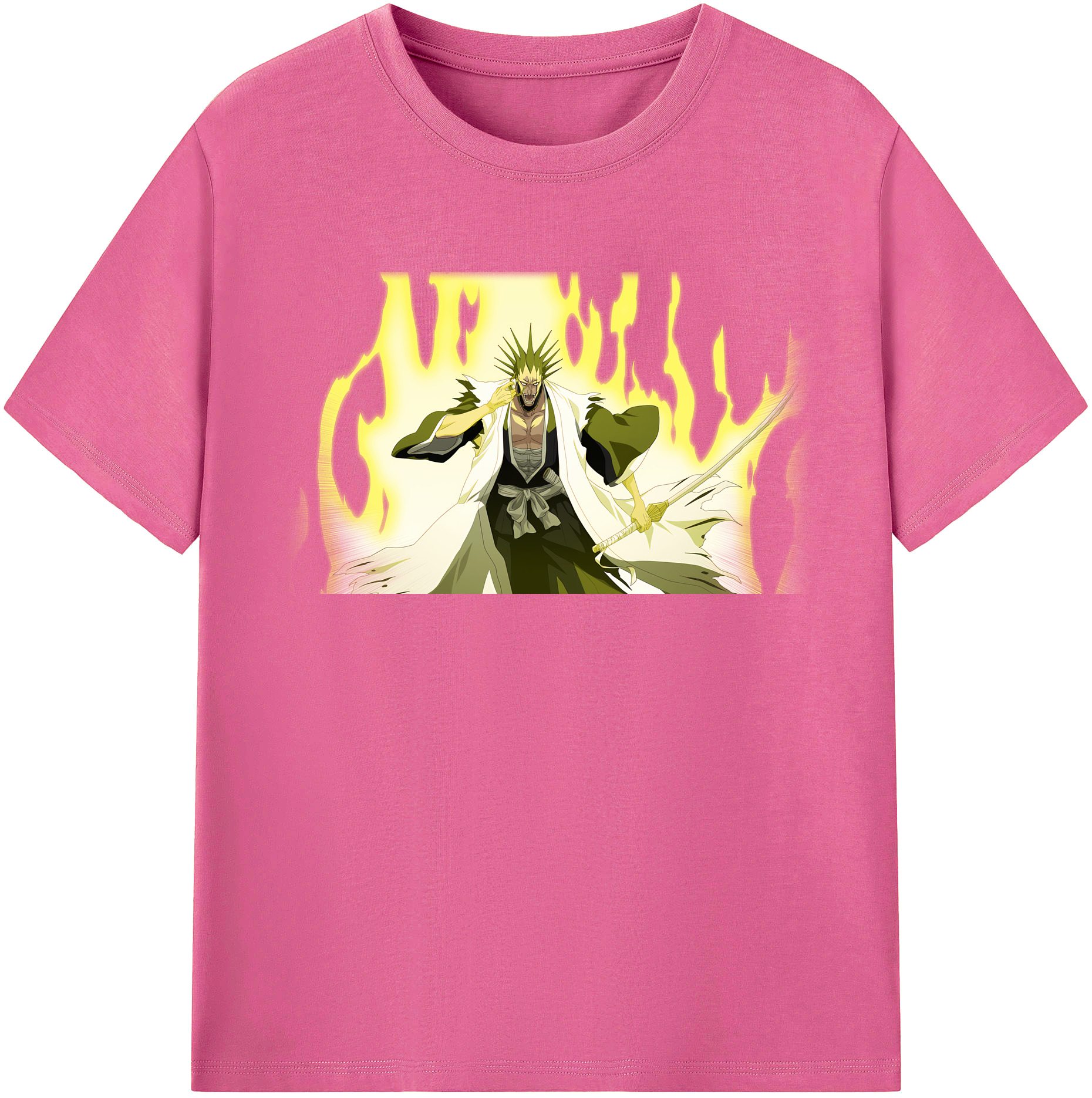 （画像用） ブリーチ ざらき けんぱち BLEACH Zaraki Kenpachi レディースカジュアルプリントTシャツ（綿100％）