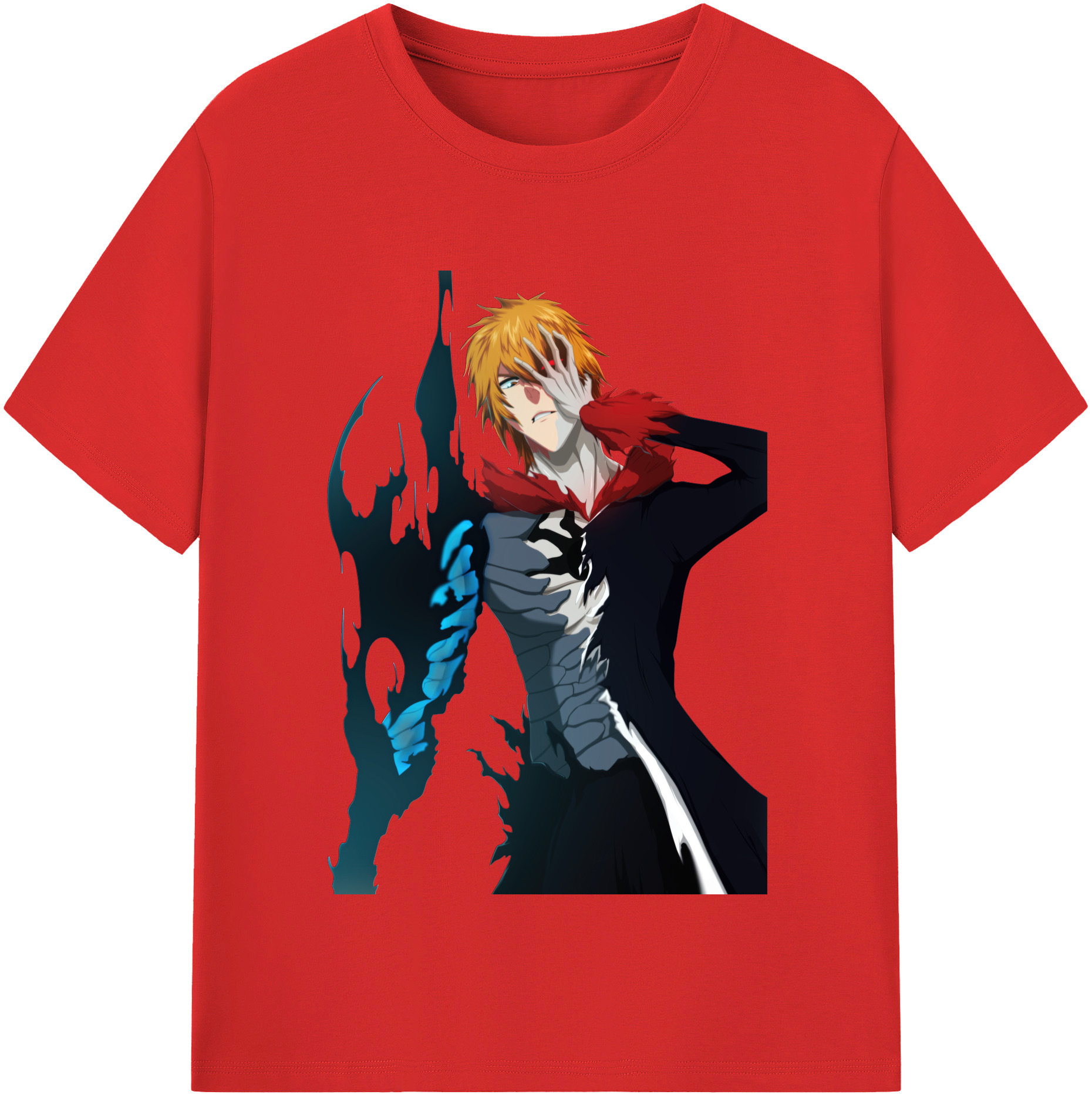 （画像用） ブリーチ 黒崎一護（くろさき いちご）BLEACH Kurosaki Ichigo レディースカジュアルプリントTシャツ（綿100％）