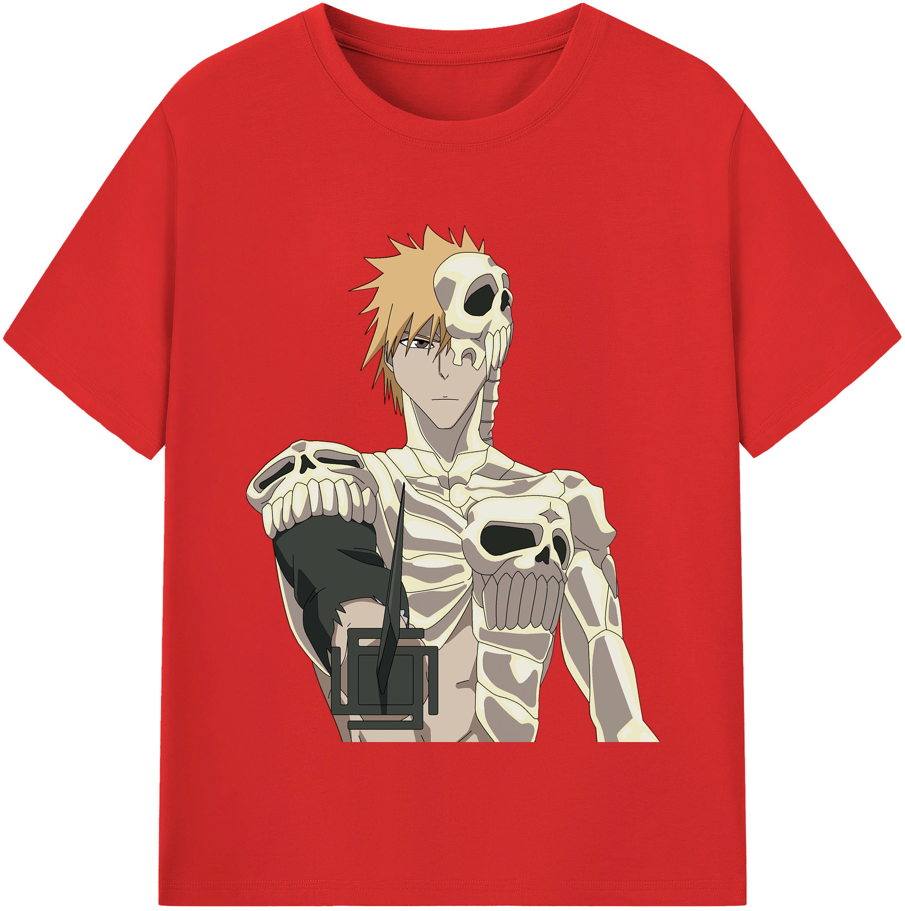 （画像用） ブリーチ 黒崎一護（くろさき いちご）BLEACH Kurosaki Ichigo レディースカジュアルプリントTシャツ（綿100％）