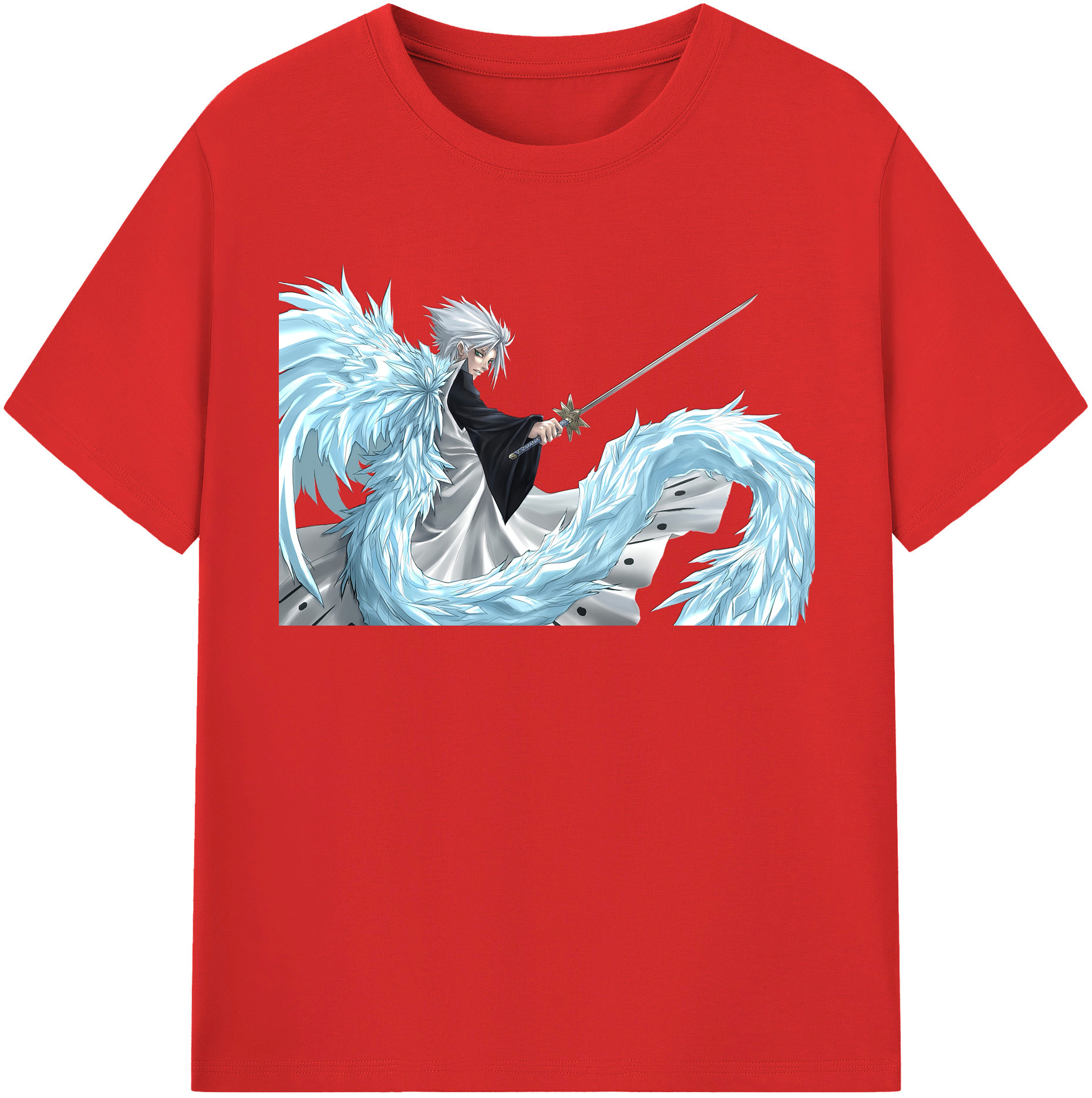 （画像用） ブリーチ 日番谷冬獅郎（ひつがや とうしろう） BLEACH Hitsugaya Toushirou レディースカジュアルプリントTシャツ（綿100％）