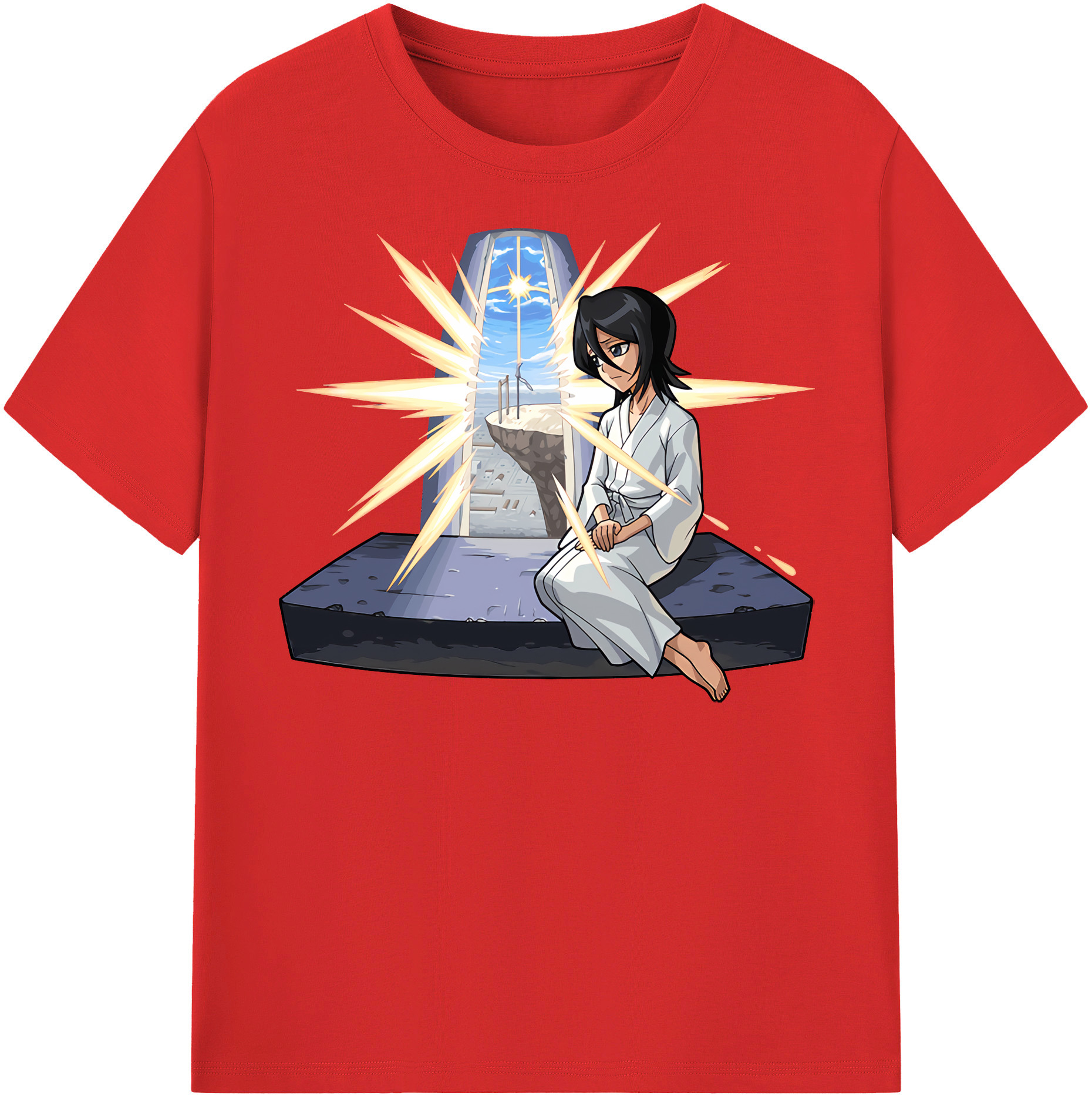 （画像用） ブリーチ 朽木ルキア BLEACH Kuchiki Rukia レディースカジュアルプリントTシャツ（綿100％）