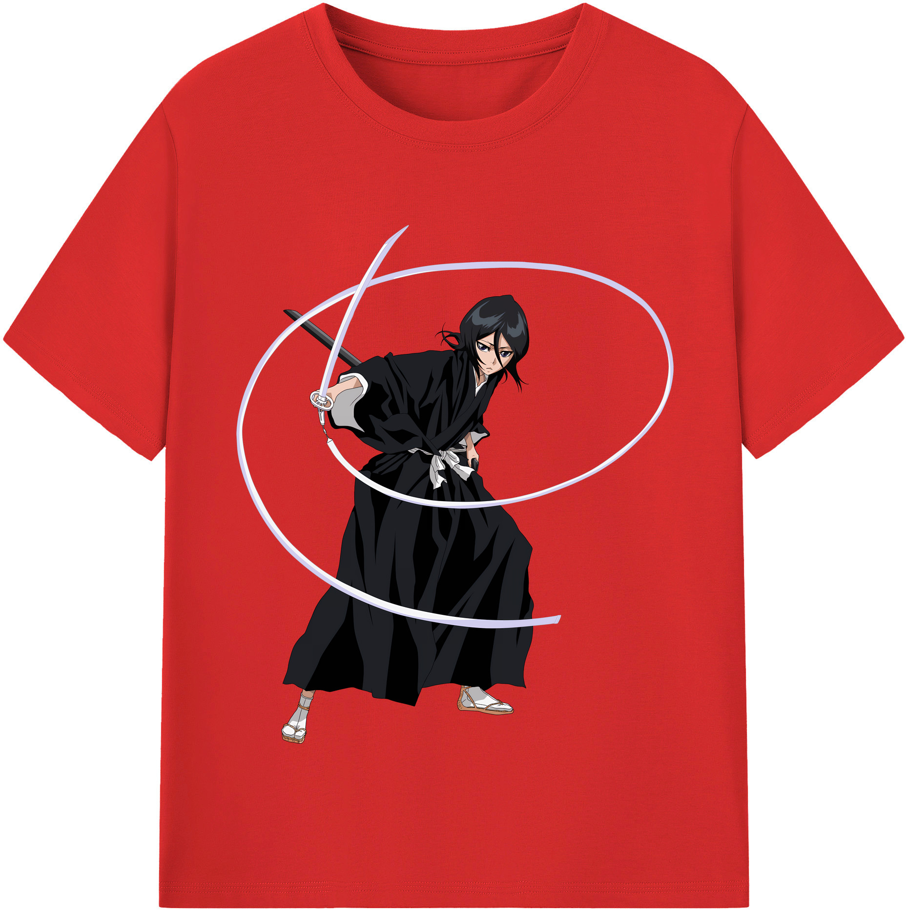 （画像用） ブリーチ 朽木ルキア BLEACH Kuchiki Rukia レディースカジュアルプリントTシャツ（綿100％）