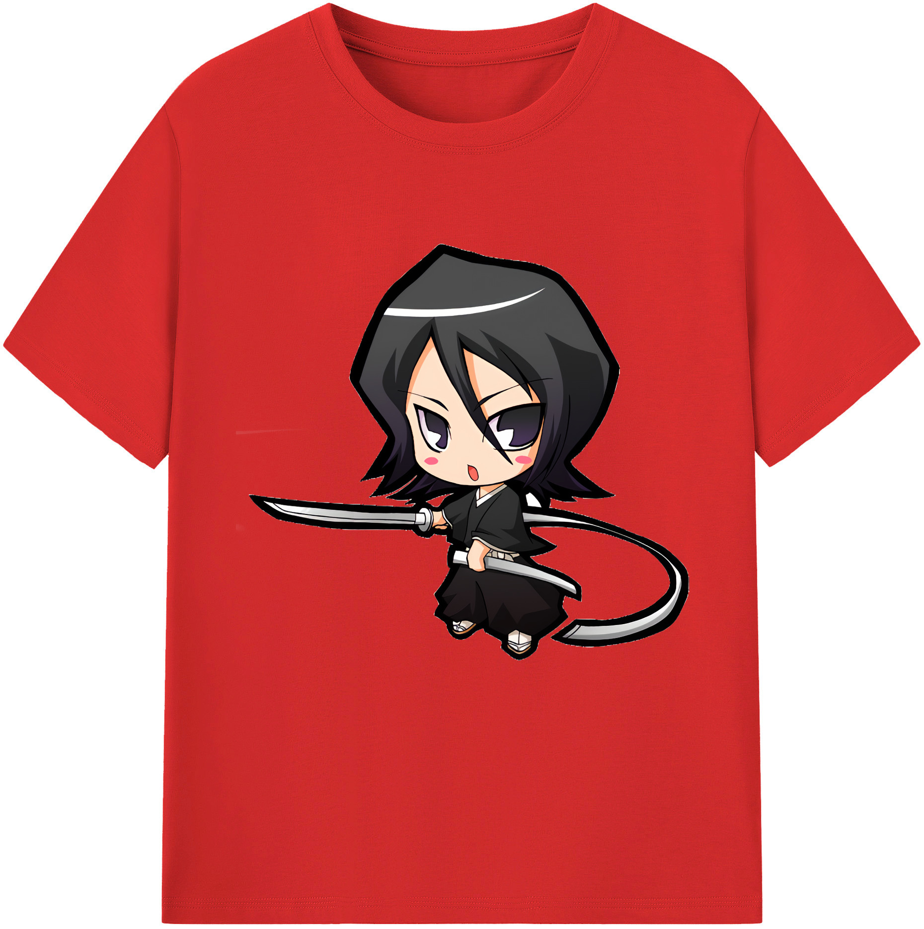 （画像用） ブリーチ 朽木ルキア BLEACH Kuchiki Rukia レディースカジュアルプリントTシャツ（綿100％）