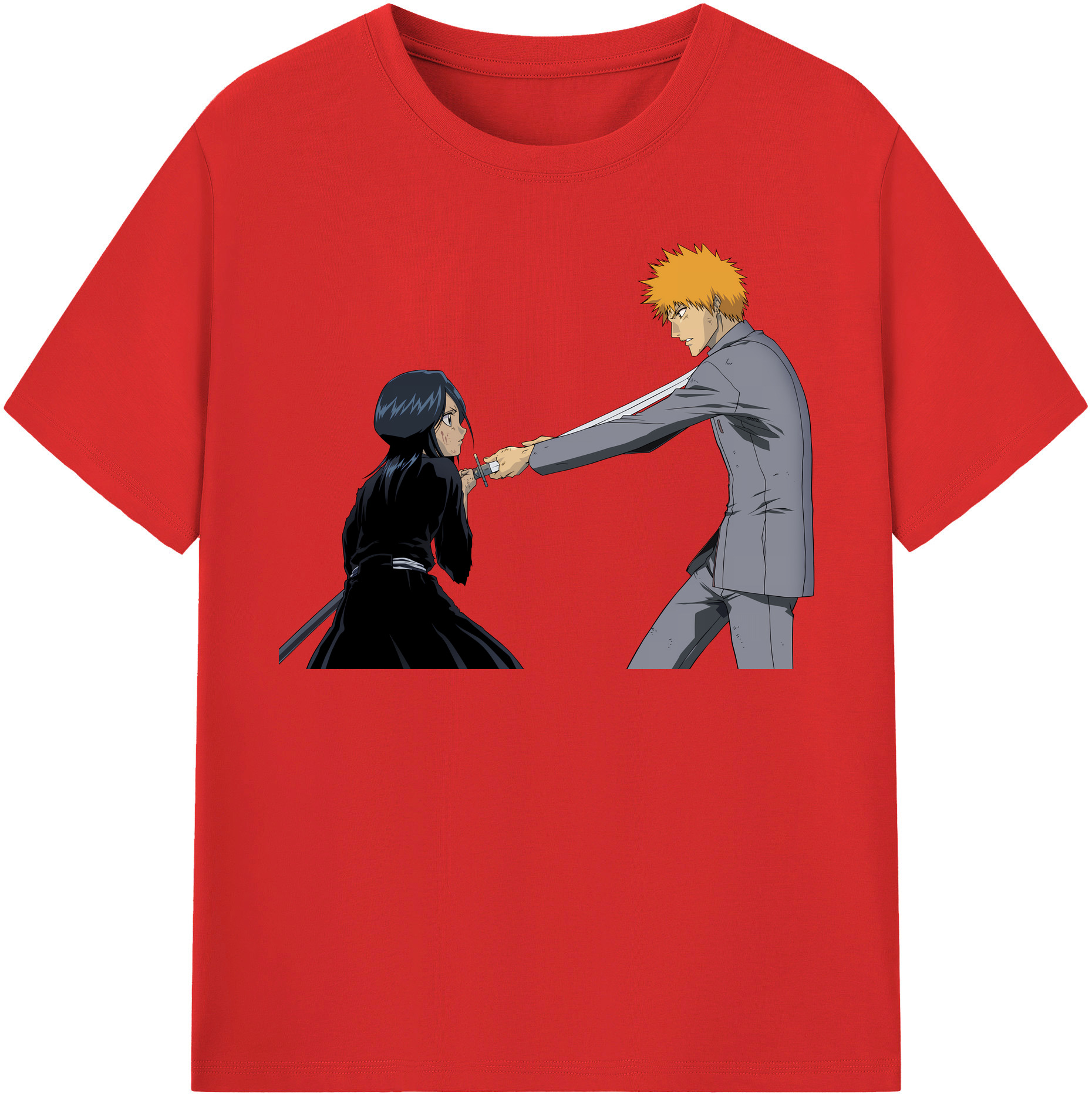 （画像用） ブリーチ 朽木ルキア BLEACH Kuchiki Rukia レディースカジュアルプリントTシャツ（綿100％）