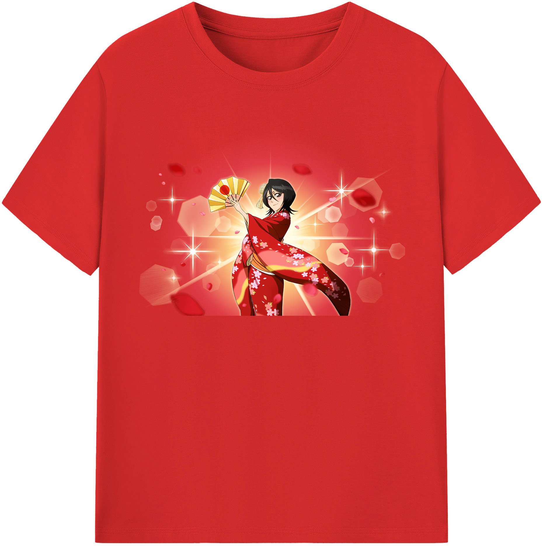 （画像用） ブリーチ 朽木ルキア BLEACH Kuchiki Rukia レディースカジュアルプリントTシャツ（綿100％）