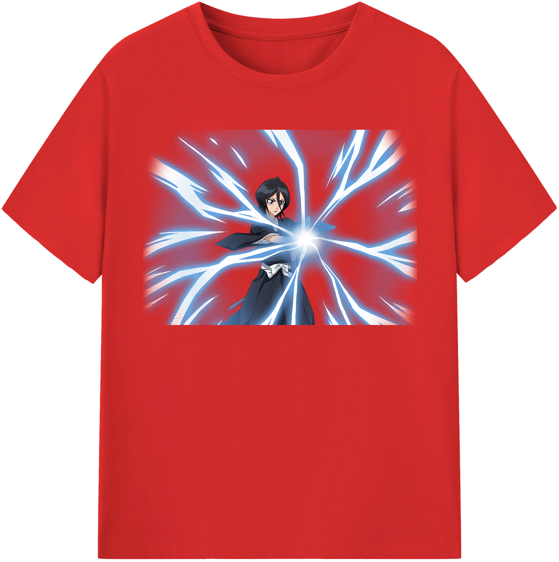 （画像用） ブリーチ 朽木ルキア BLEACH Kuchiki Rukia レディースカジュアルプリントTシャツ（綿100％）
