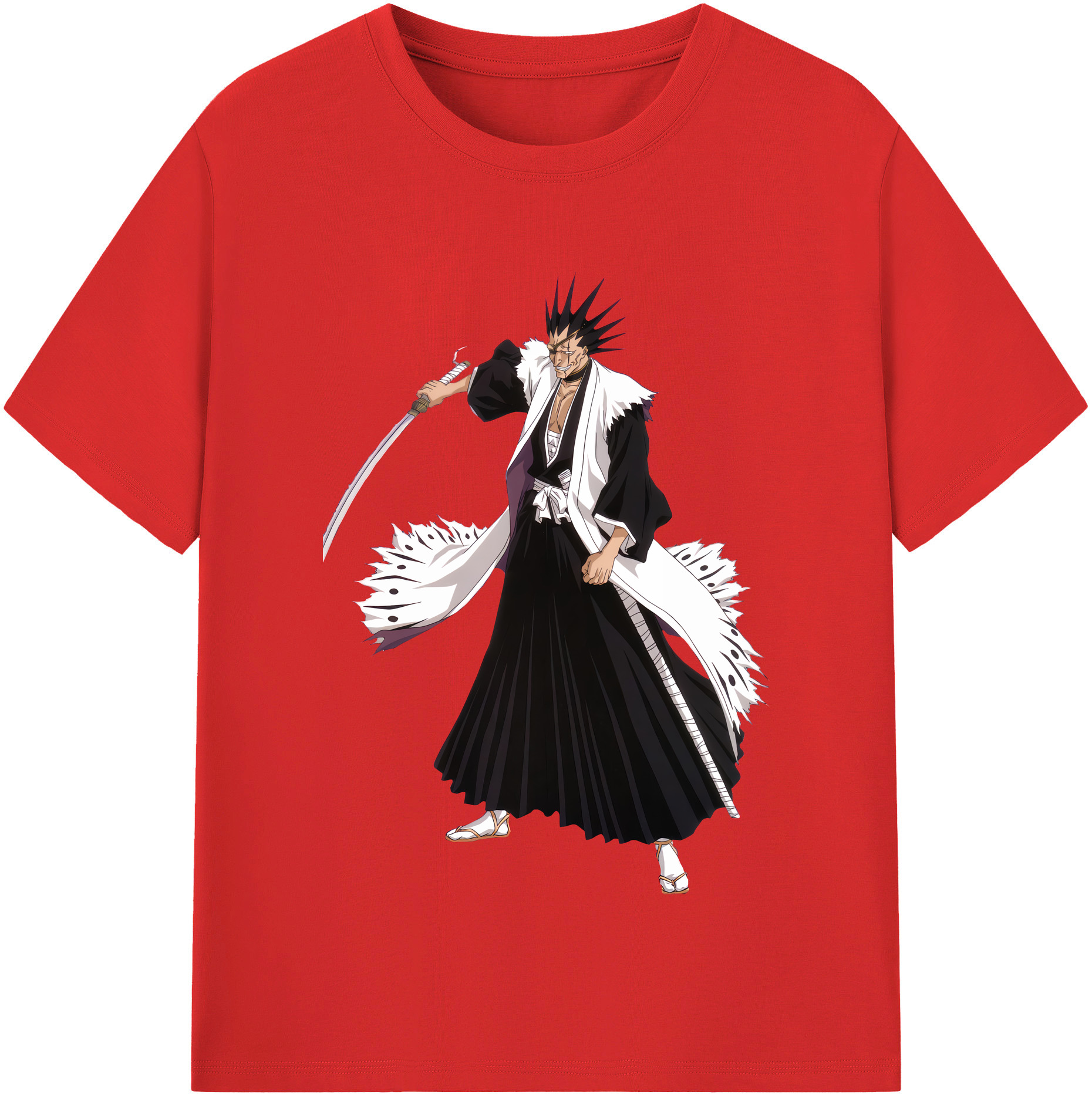 （画像用） ブリーチ ざらき けんぱち BLEACH Zaraki Kenpachi レディースカジュアルプリントTシャツ（綿100％）