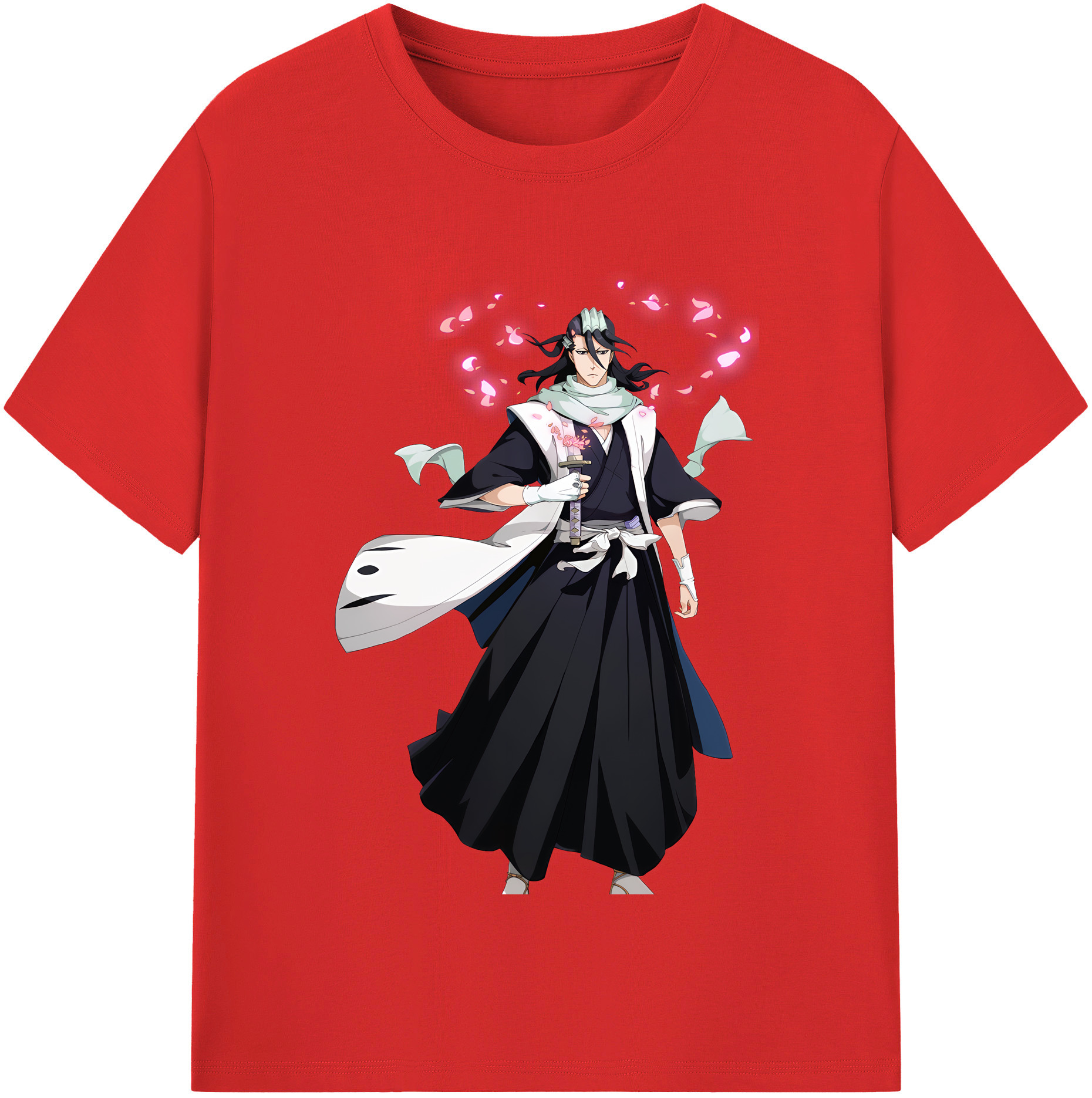 （画像用） ブリーチ くちき びゃくや BLEACH Kuchiki Byakuya レディースカジュアルプリントTシャツ（綿100％）