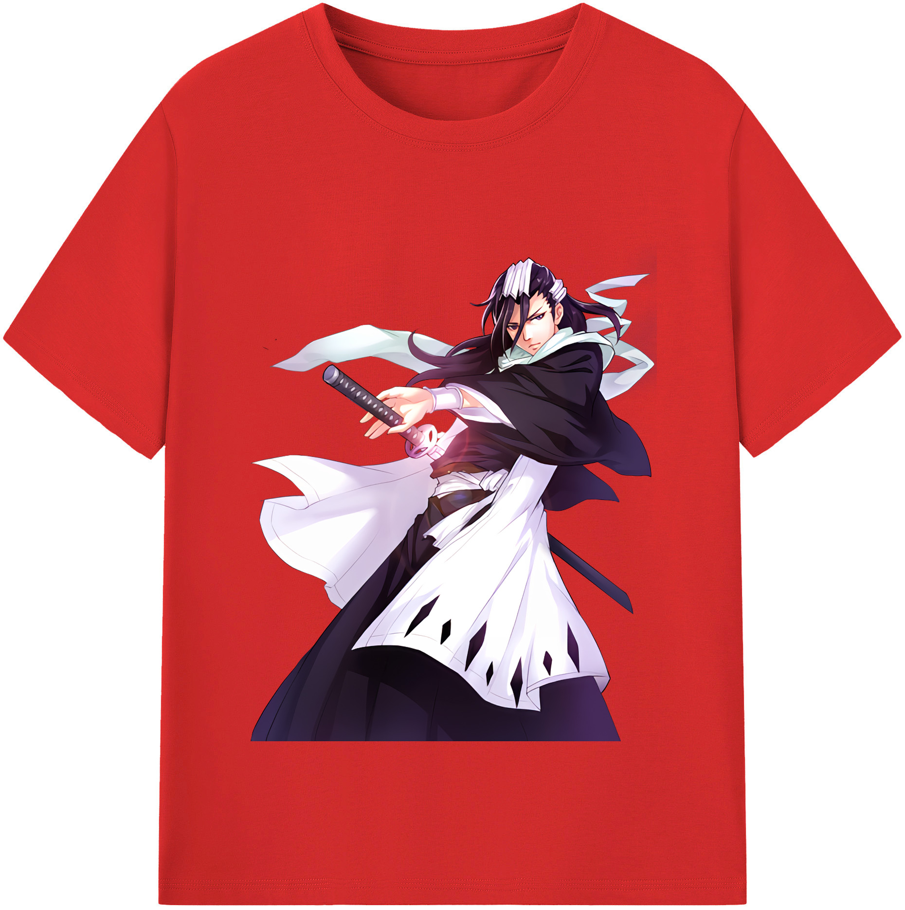 （画像用） ブリーチ くちき びゃくや BLEACH Kuchiki Byakuya レディースカジュアルプリントTシャツ（綿100％）