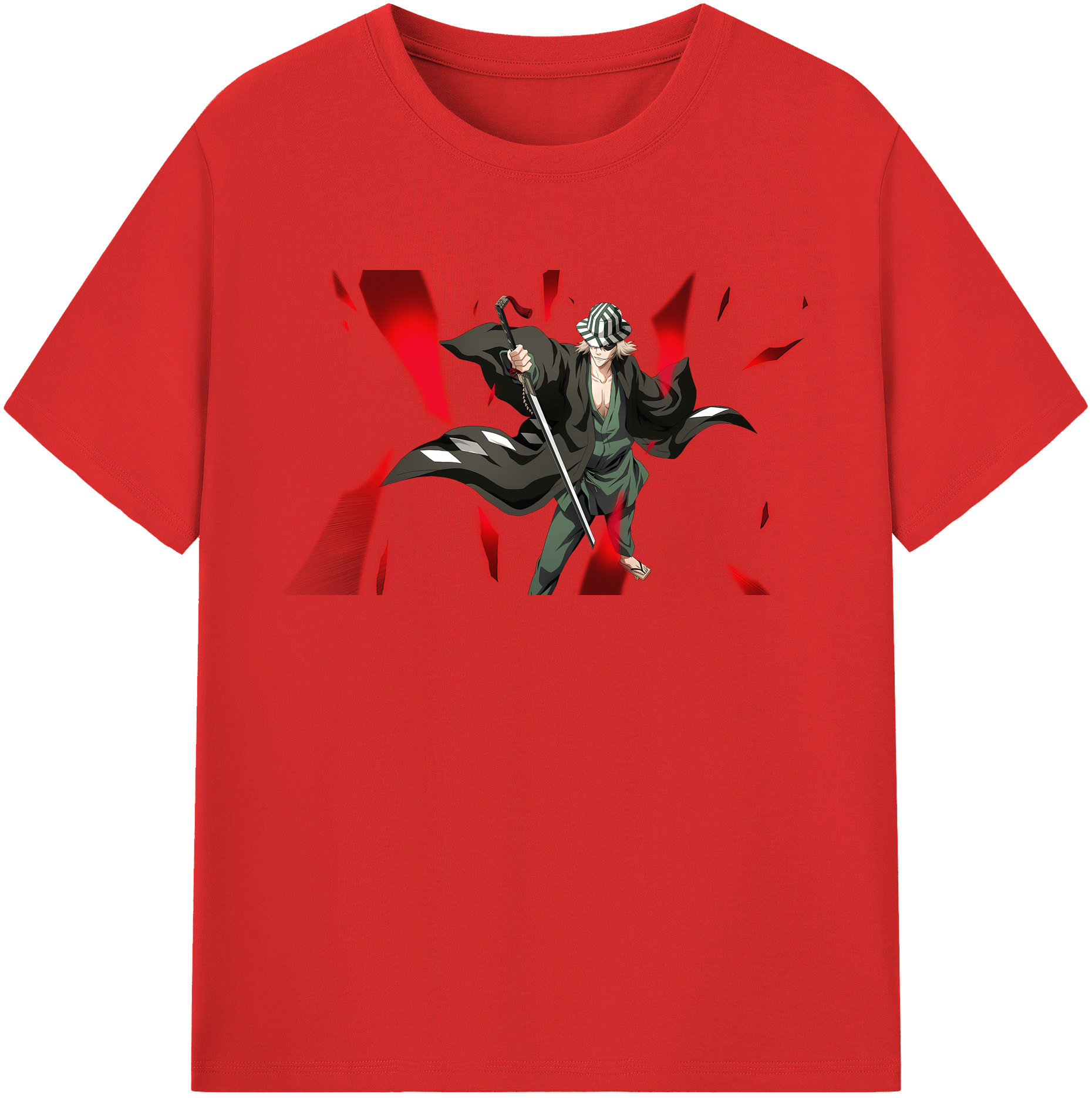 （画像用） "ブリーチ 浦原 喜助（うらはら きすけ） BLEACH Urahara Kisuke " レディースカジュアルプリントTシャツ（綿100％）