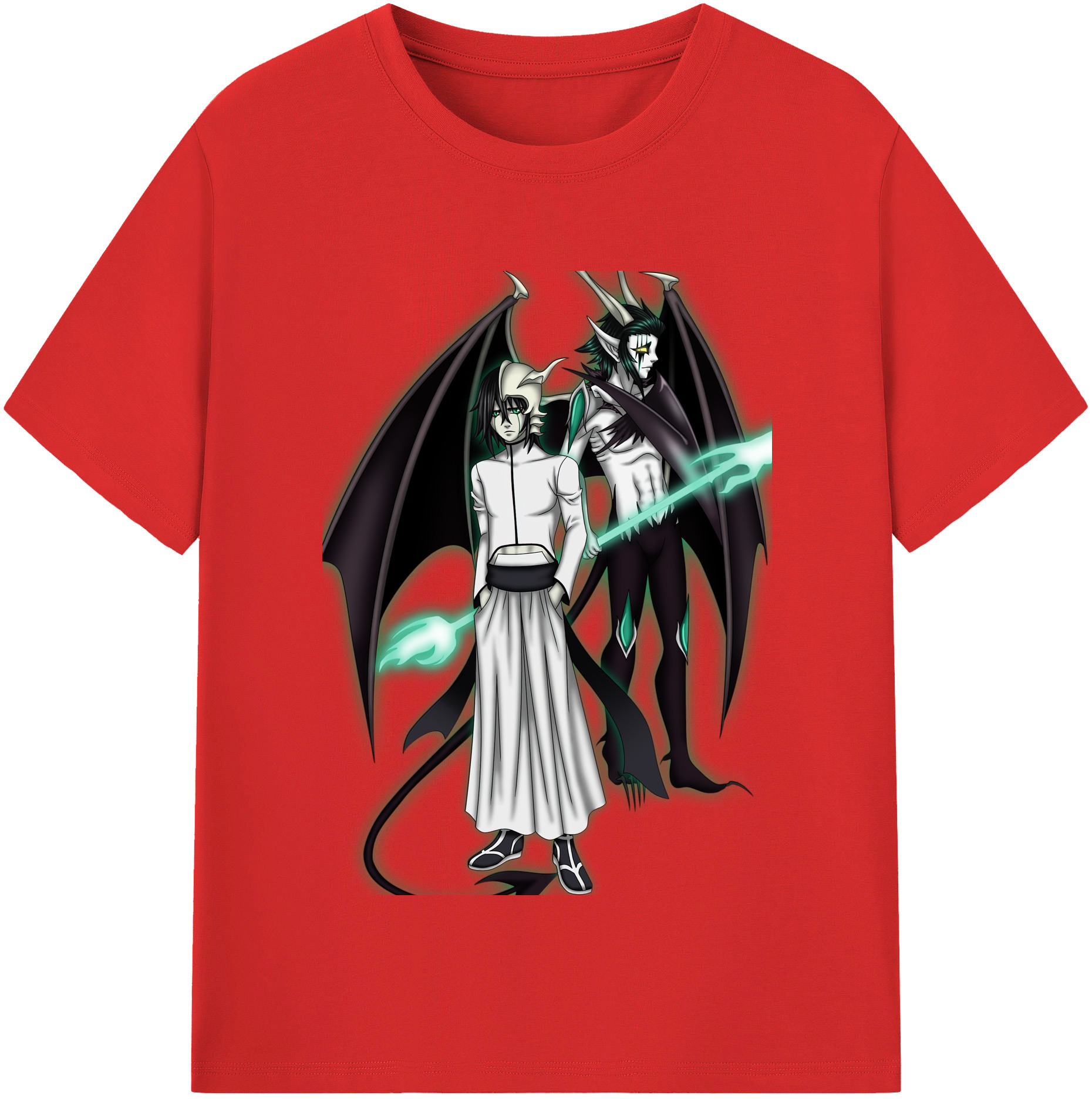 （画像用） ブリーチ ウルキオラ·シファー BLEACH Ulquiorra cifer レディースカジュアルプリントTシャツ（綿100％）