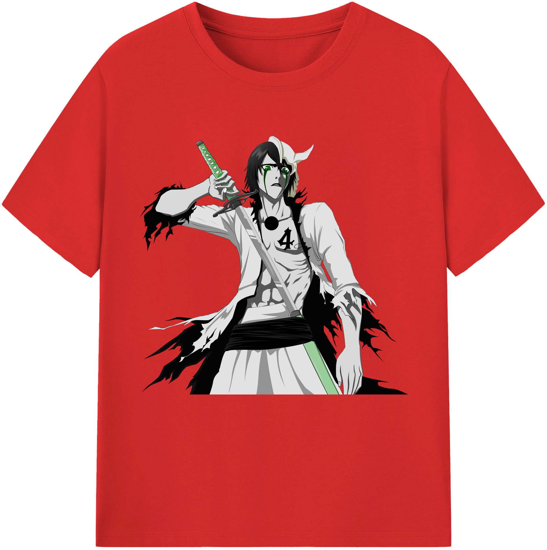（画像用） ブリーチ ウルキオラ·シファー BLEACH Ulquiorra cifer レディースカジュアルプリントTシャツ（綿100％）