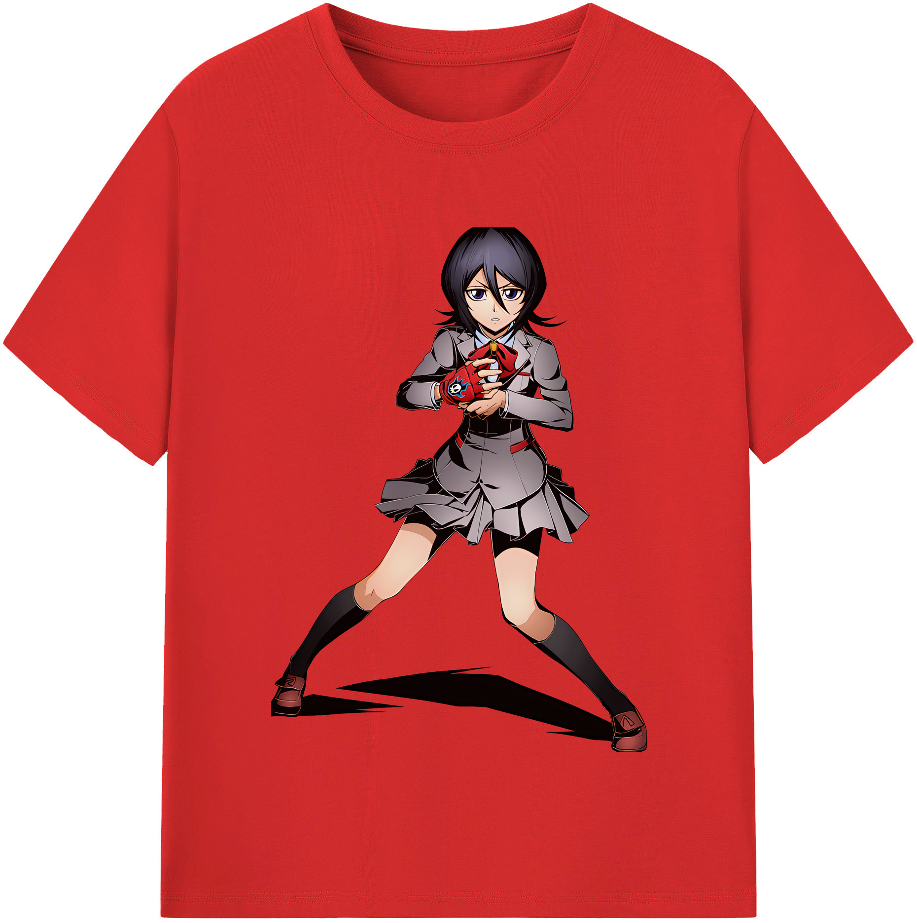 （画像用） ブリーチ 朽木ルキア BLEACH Kuchiki Rukia レディースカジュアルプリントTシャツ（綿100％）