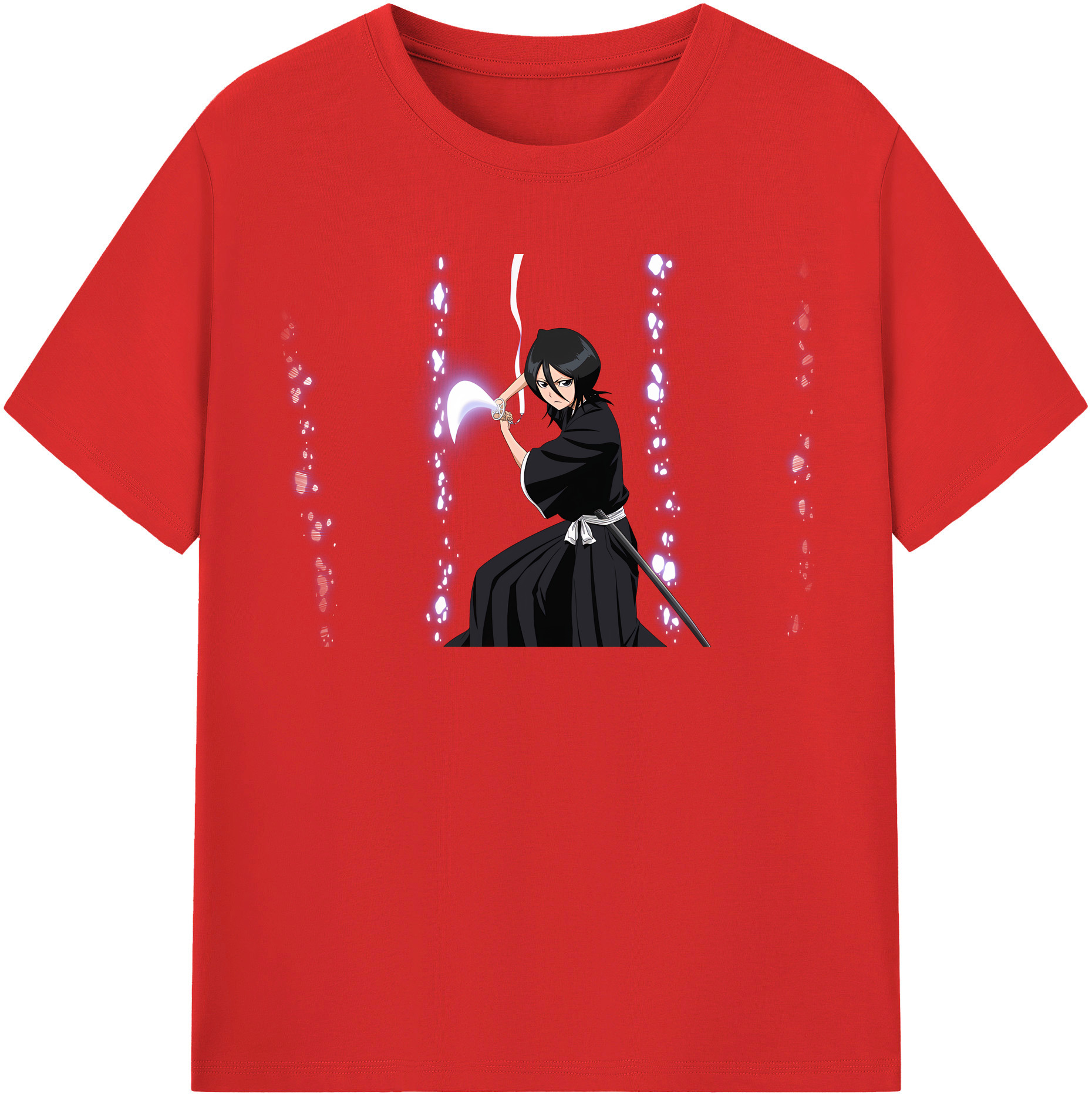 （画像用） ブリーチ 朽木ルキア BLEACH Kuchiki Rukia レディースカジュアルプリントTシャツ（綿100％）