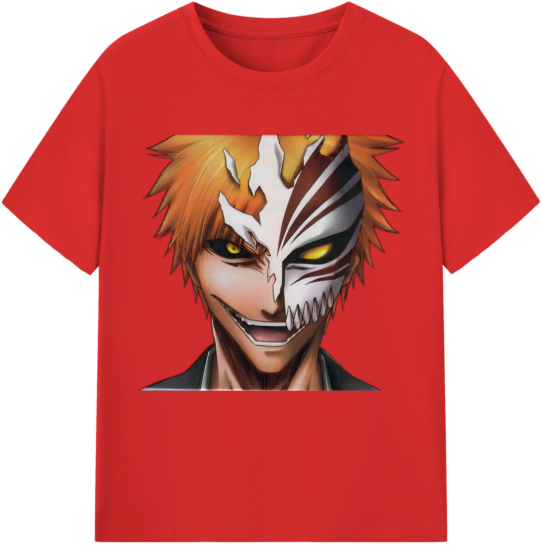 （画像用） ブリーチ 黒崎一護（くろさき いちご）BLEACH Kurosaki Ichigo レディースカジュアルプリントTシャツ（綿100％）