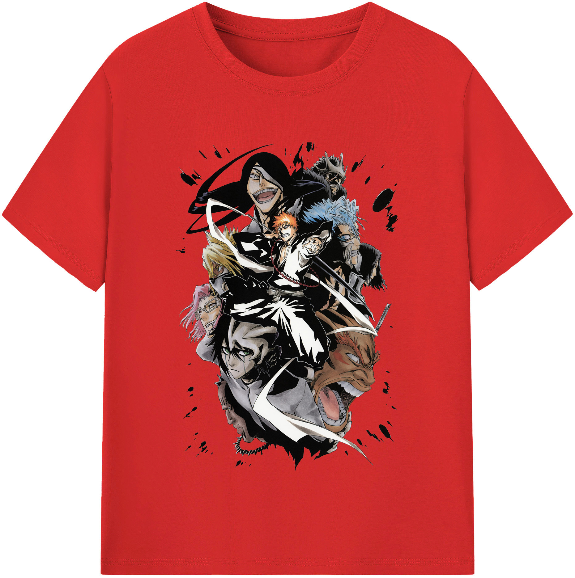 （画像用） ブリーチ 黒崎一護（くろさき いちご）BLEACH Kurosaki Ichigo レディースカジュアルプリントTシャツ（綿100％）