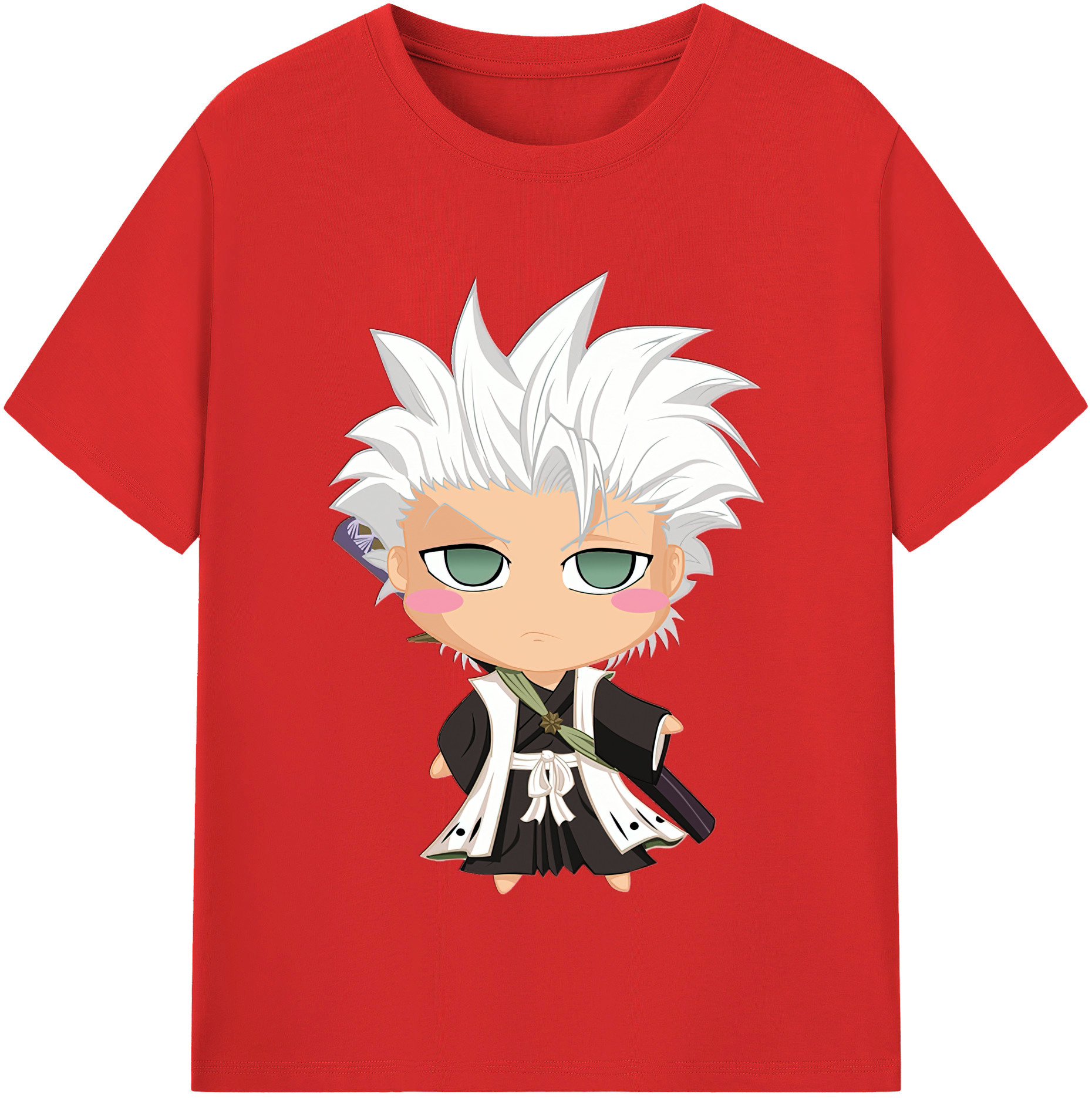 （画像用） ブリーチ 日番谷冬獅郎（ひつがや とうしろう） BLEACH Hitsugaya Toushirou レディースカジュアルプリントTシャツ（綿100％）