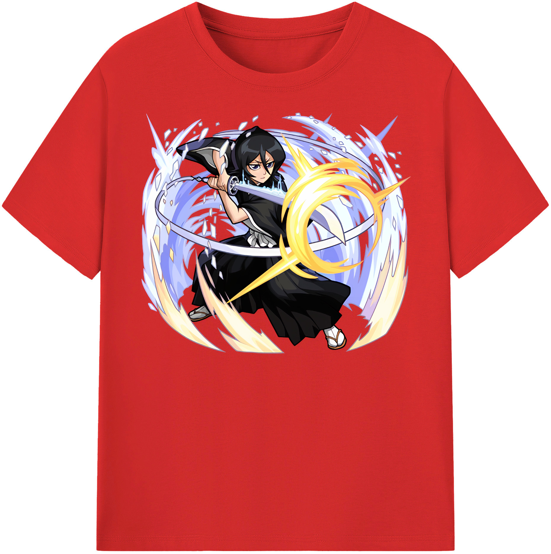 （画像用） ブリーチ 朽木ルキア BLEACH Kuchiki Rukia レディースカジュアルプリントTシャツ（綿100％）