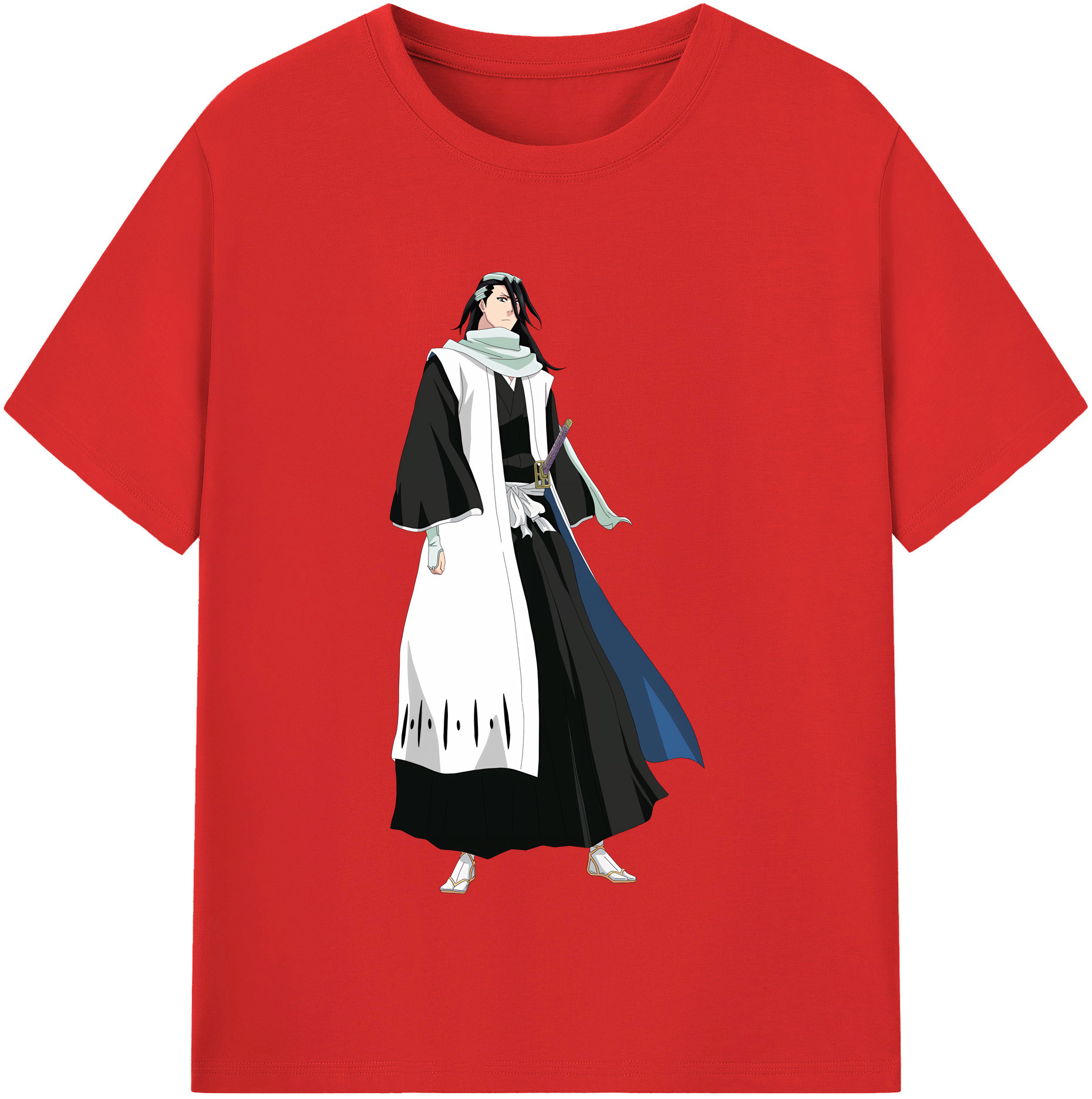 （画像用） ブリーチ くちき びゃくや BLEACH Kuchiki Byakuya レディースカジュアルプリントTシャツ（綿100％）