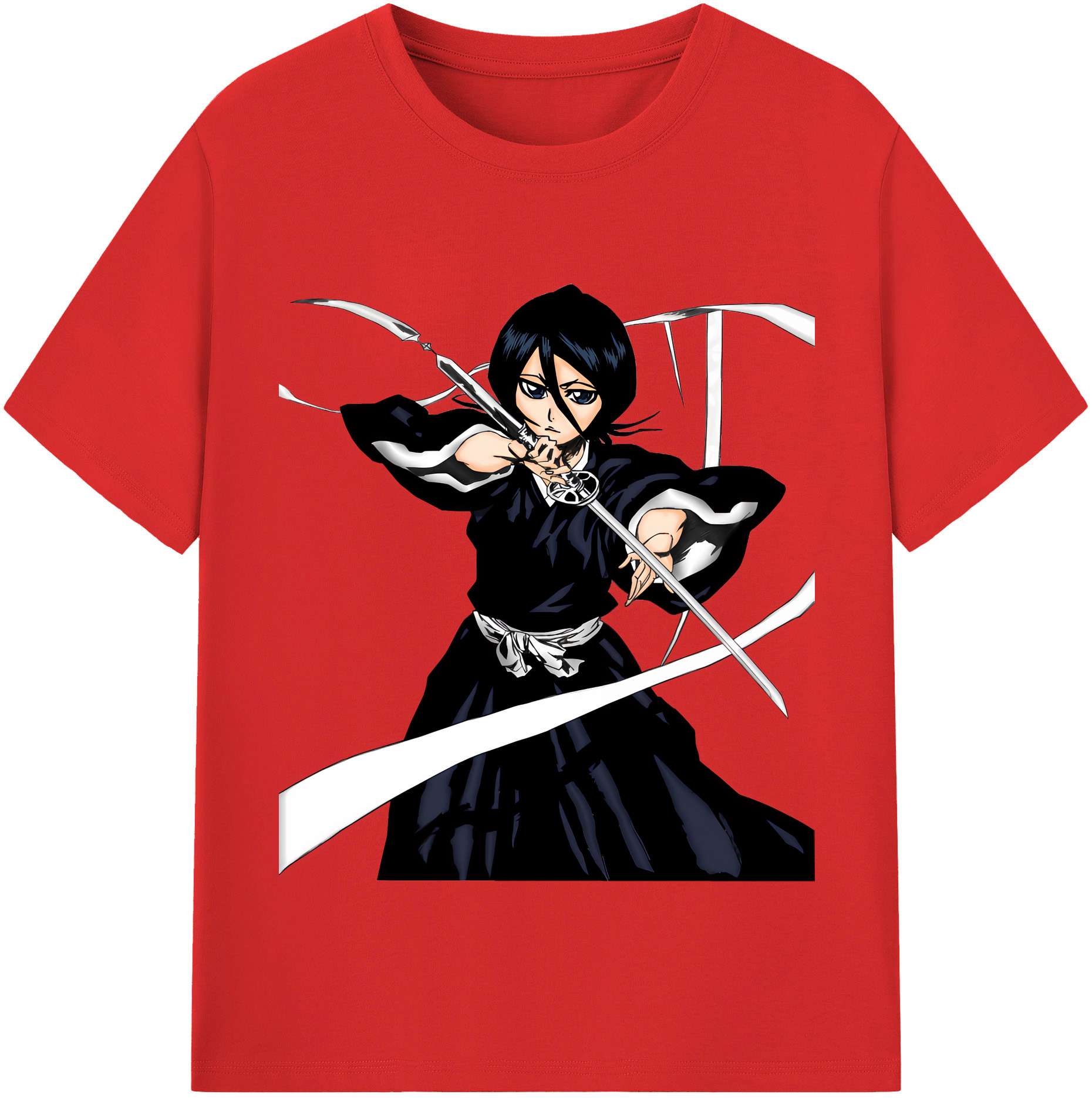 （画像用） ブリーチ 朽木ルキア BLEACH Kuchiki Rukia レディースカジュアルプリントTシャツ（綿100％）