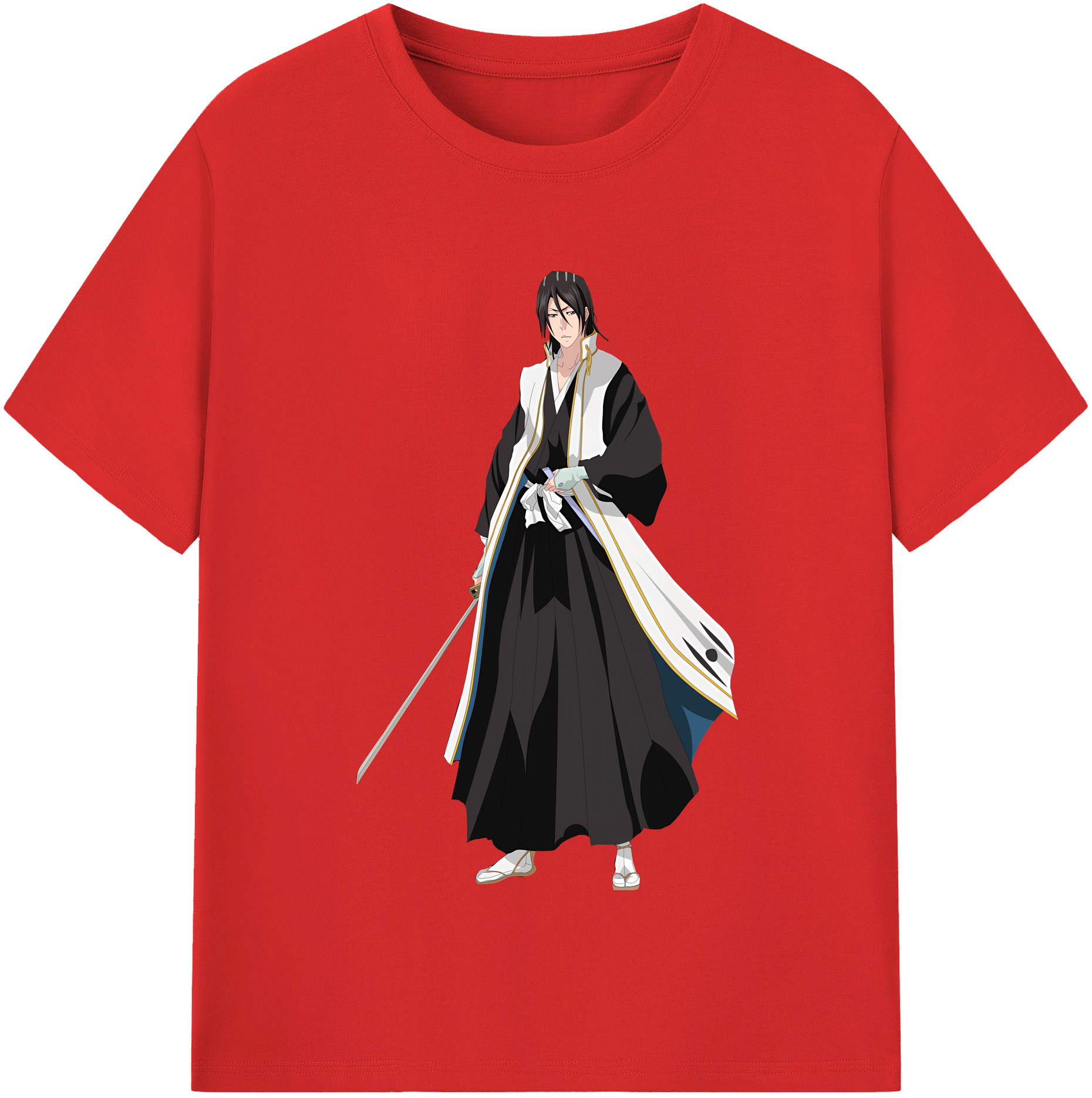 （画像用） ブリーチ くちき びゃくや BLEACH Kuchiki Byakuya レディースカジュアルプリントTシャツ（綿100％）