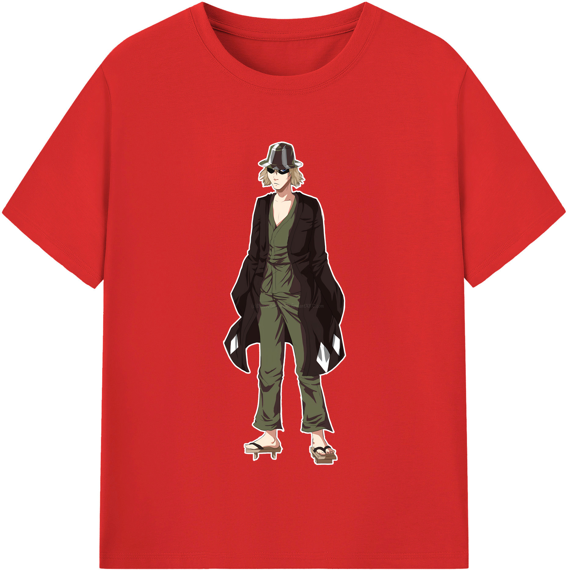 （画像用） "ブリーチ 浦原 喜助（うらはら きすけ） BLEACH Urahara Kisuke " レディースカジュアルプリントTシャツ（綿100％）