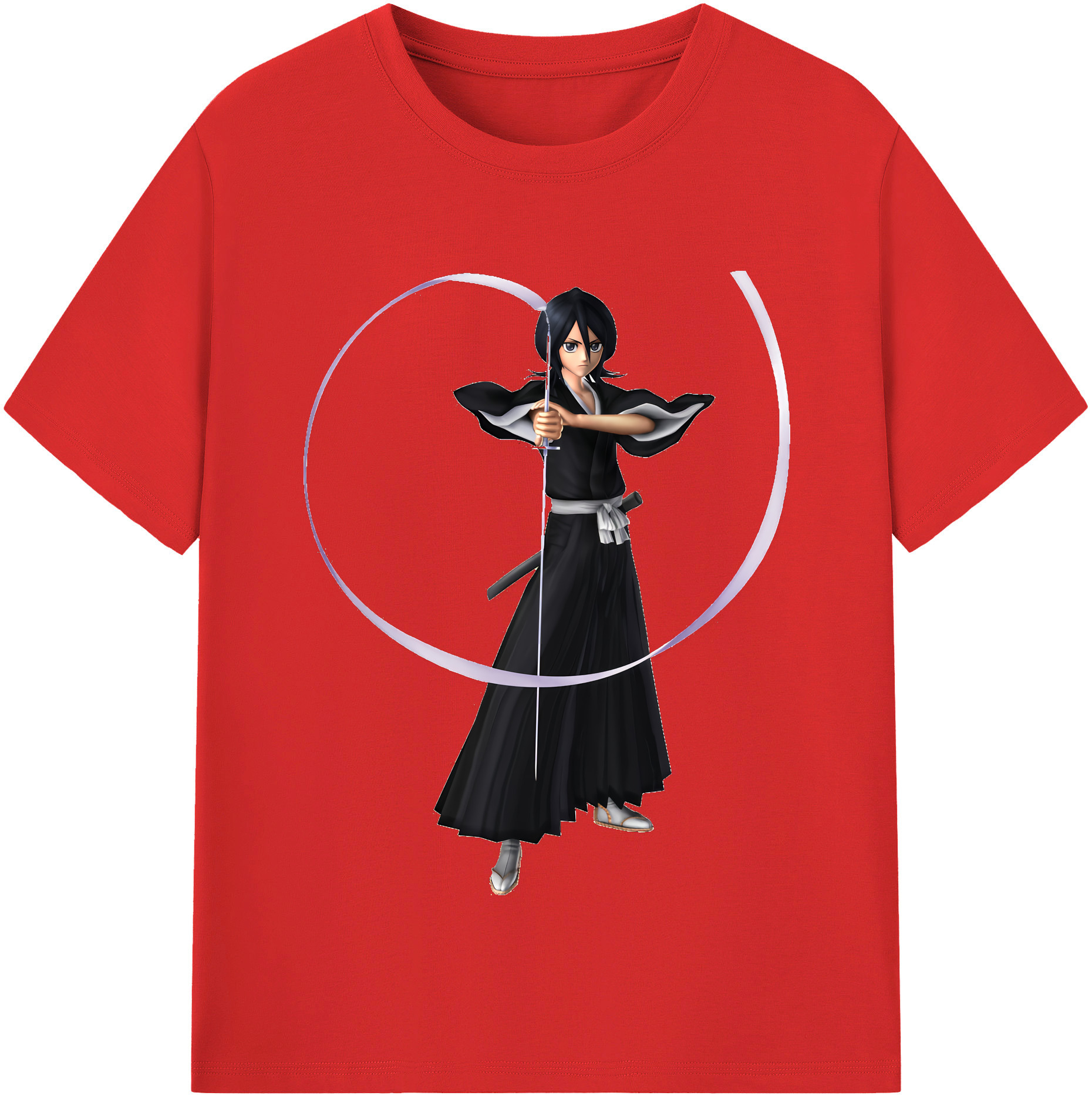 （画像用） ブリーチ 朽木ルキア BLEACH Kuchiki Rukia レディースカジュアルプリントTシャツ（綿100％）