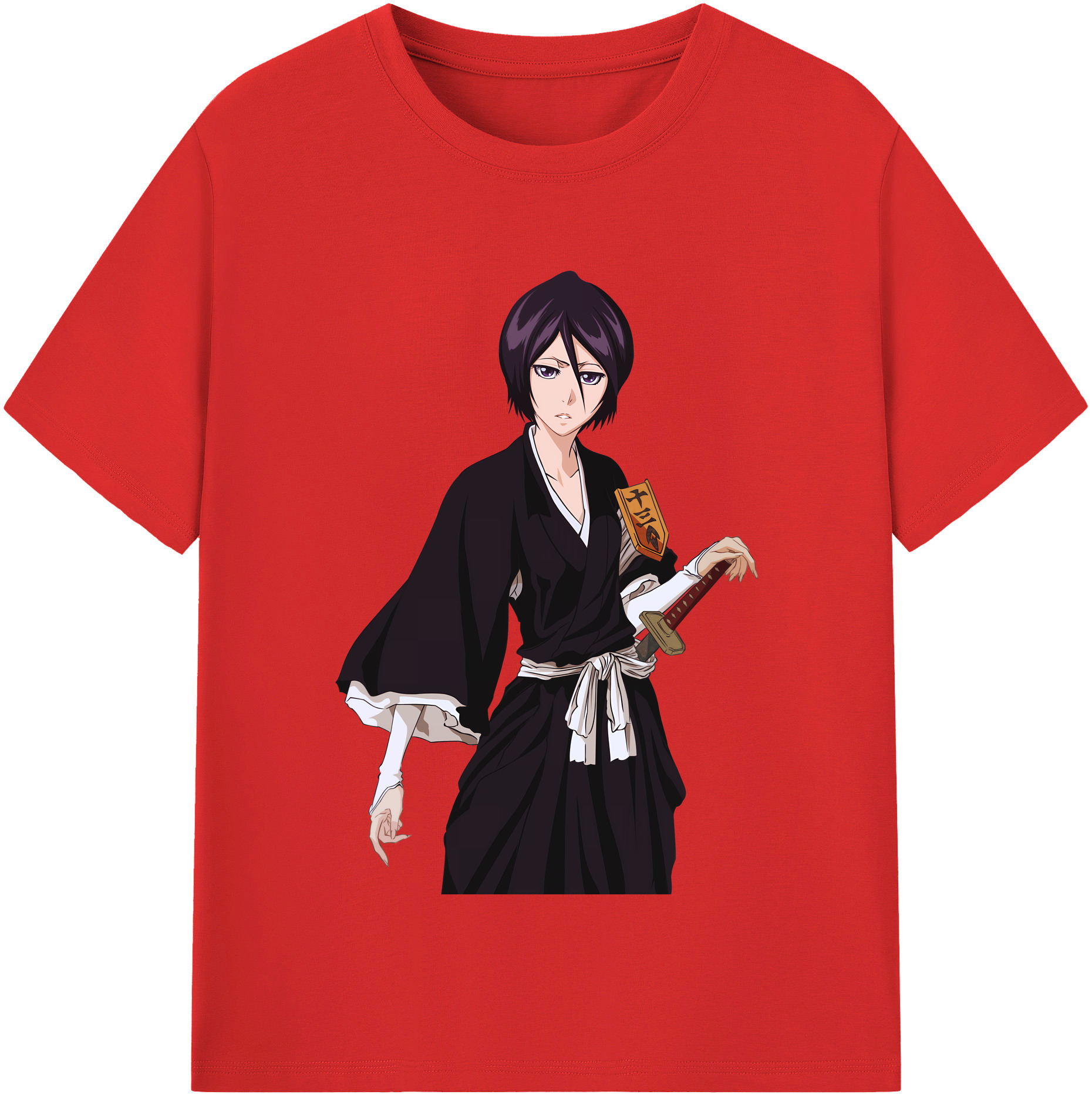 （画像用） ブリーチ 朽木ルキア BLEACH Kuchiki Rukia レディースカジュアルプリントTシャツ（綿100％）