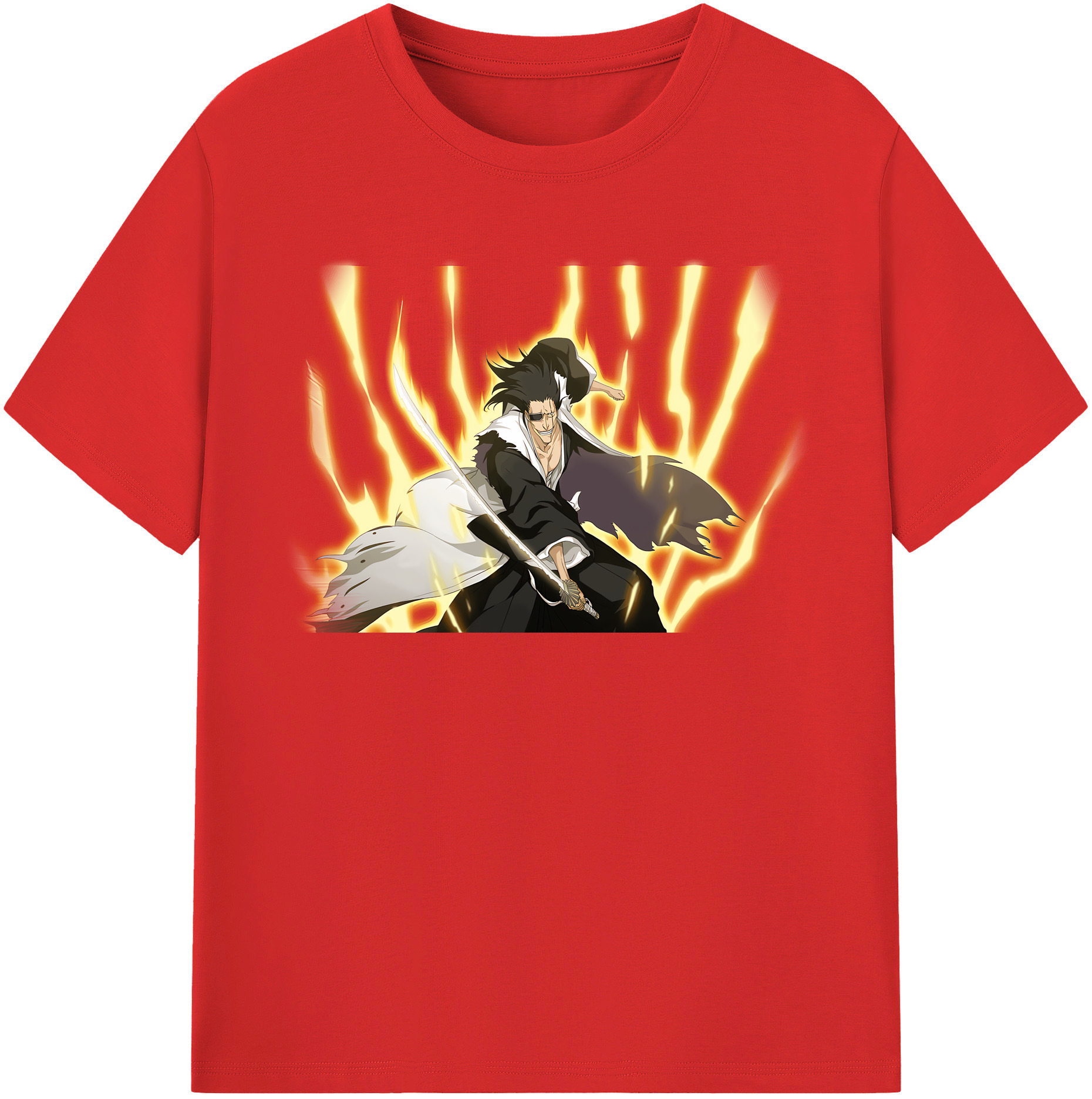 （画像用） ブリーチ ざらき けんぱち BLEACH Zaraki Kenpachi レディースカジュアルプリントTシャツ（綿100％）