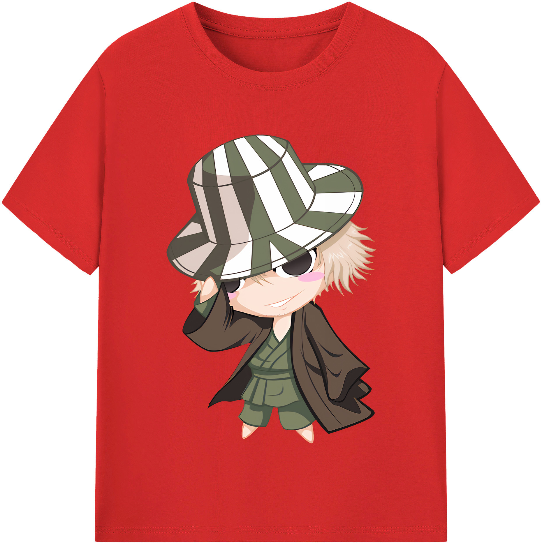 （画像用） "ブリーチ 浦原 喜助（うらはら きすけ） BLEACH Urahara Kisuke " レディースカジュアルプリントTシャツ（綿100％）
