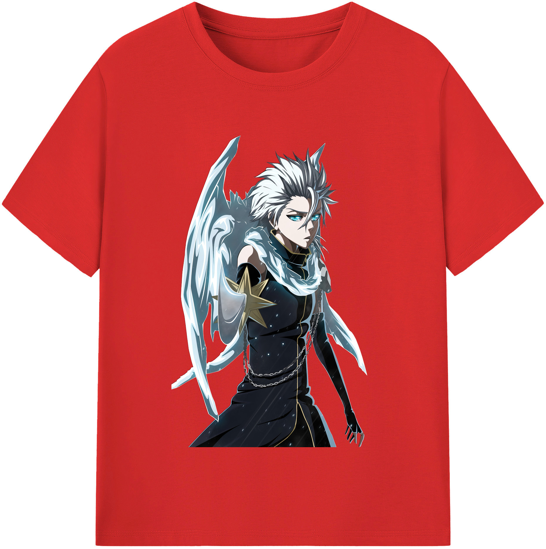 （画像用） ブリーチ 日番谷冬獅郎（ひつがや とうしろう） BLEACH Hitsugaya Toushirou レディースカジュアルプリントTシャツ（綿100％）