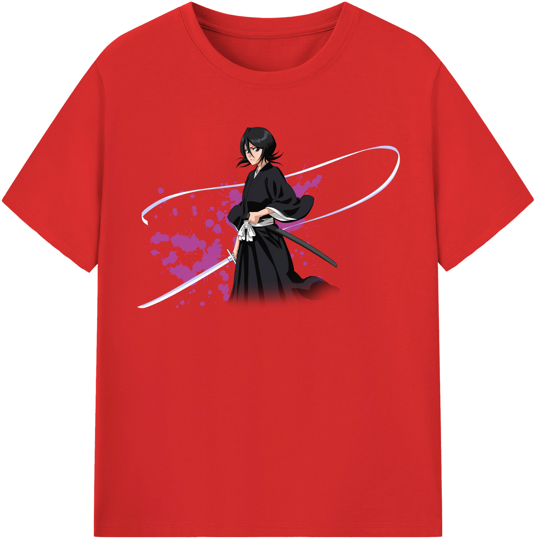 （画像用） ブリーチ 朽木ルキア BLEACH Kuchiki Rukia レディースカジュアルプリントTシャツ（綿100％）