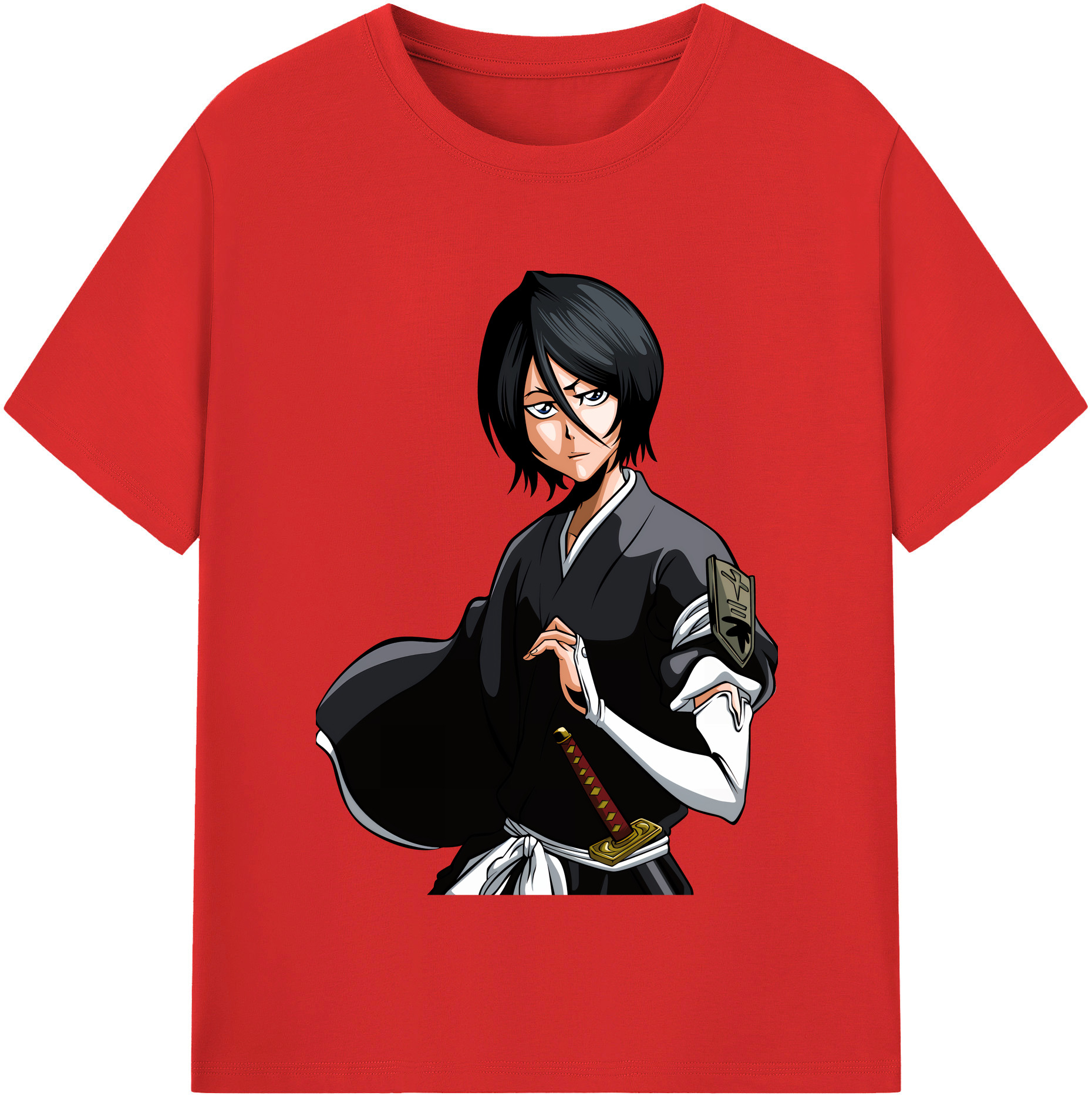 （画像用） ブリーチ 朽木ルキア BLEACH Kuchiki Rukia レディースカジュアルプリントTシャツ（綿100％）
